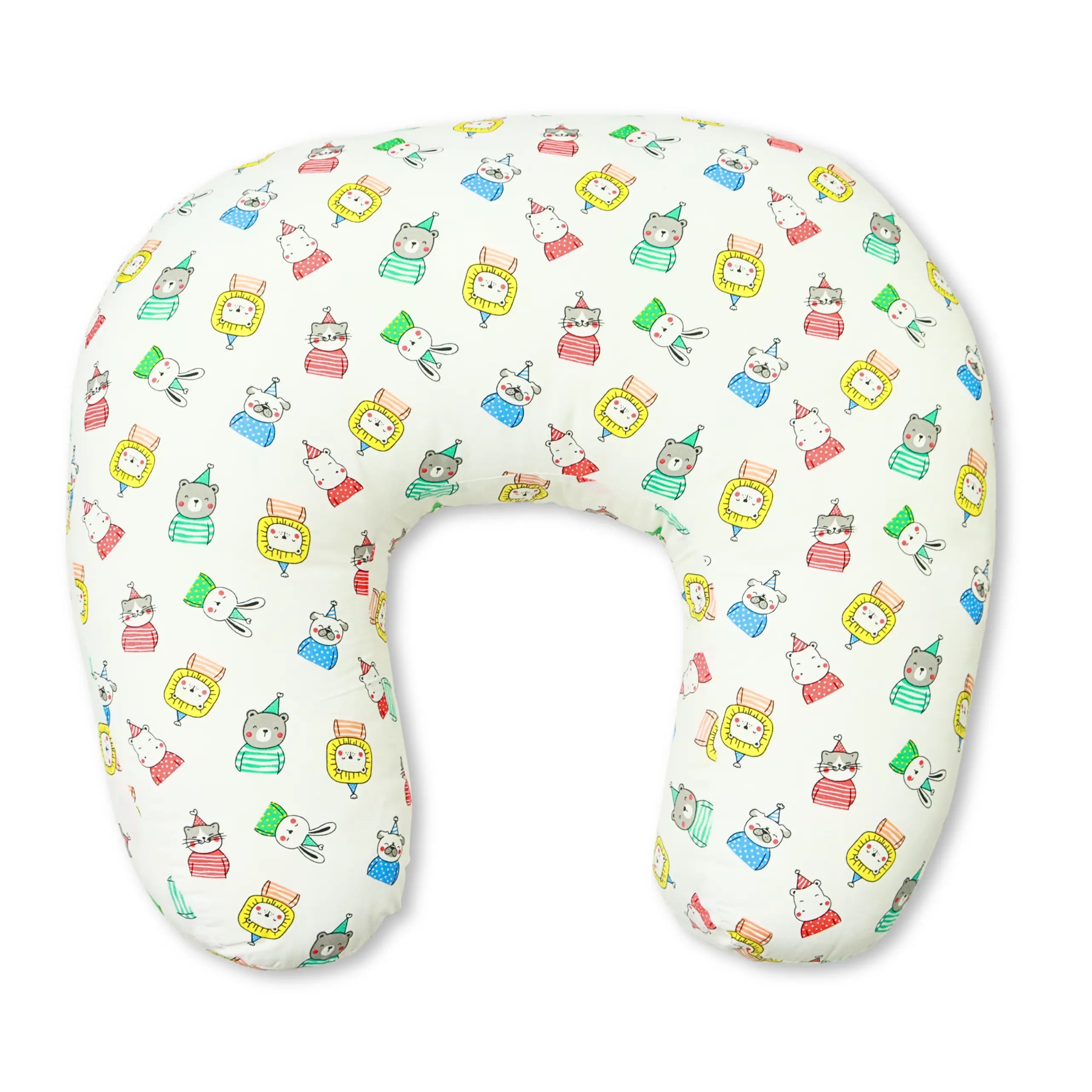 Nursing Pillow for Moms Comfy U-Shape with Handy Pocket Washable Cotton Cover, Dual Zippers, No Foul Smell | Smart Fit for Feeding, Holding and Bonding babee D