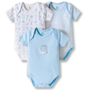 I Bears Interlock Knit Half Sleeves Onesies Combo Pack of 3 | Soft Cotton Baby Bodysuit for Newborns & Infants | Comfortable Daily Wear