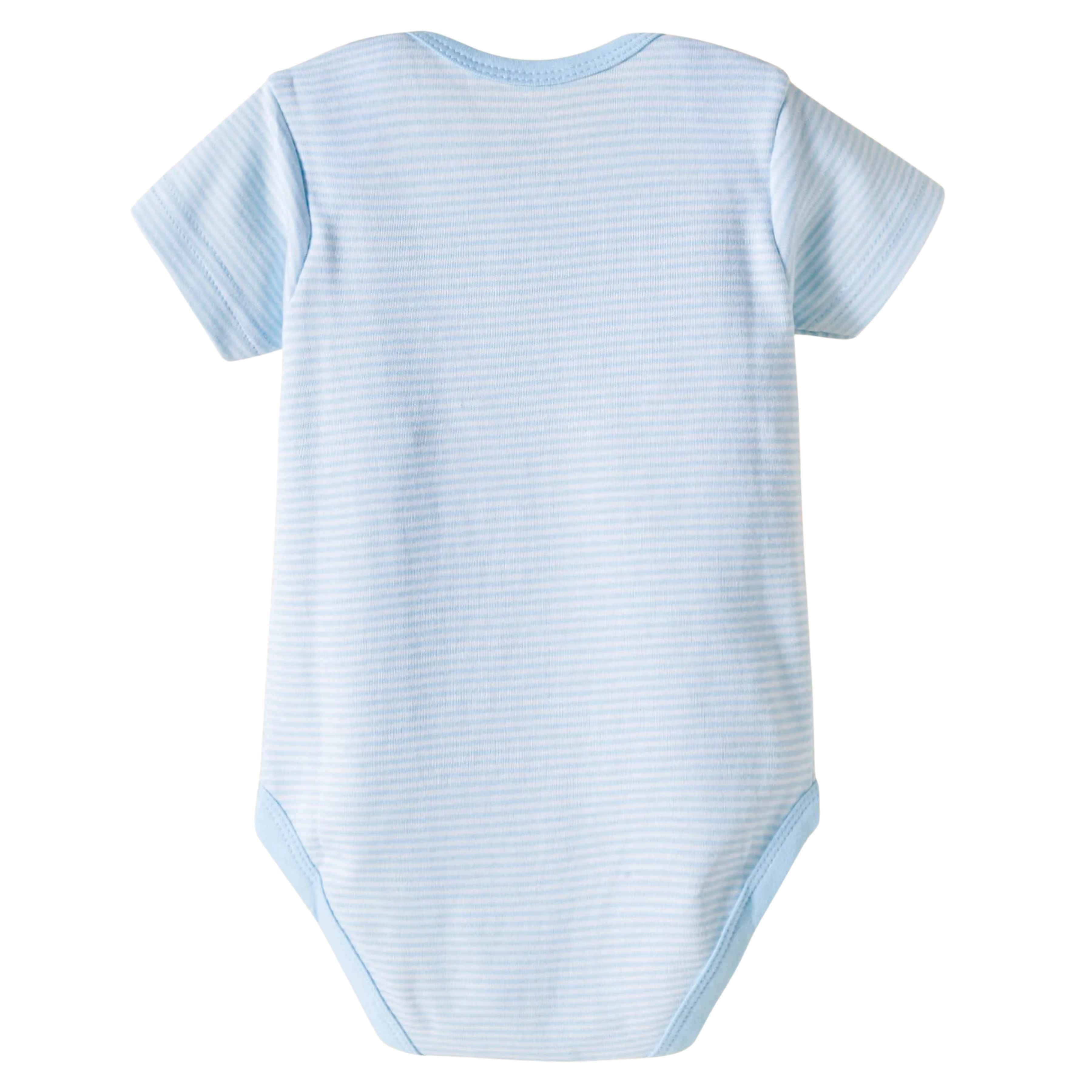I Bears Interlock Knit Half Sleeves Onesies Combo Pack of 3 | Soft Cotton Baby Bodysuit for Newborns & Infants | Comfortable Daily Wear
