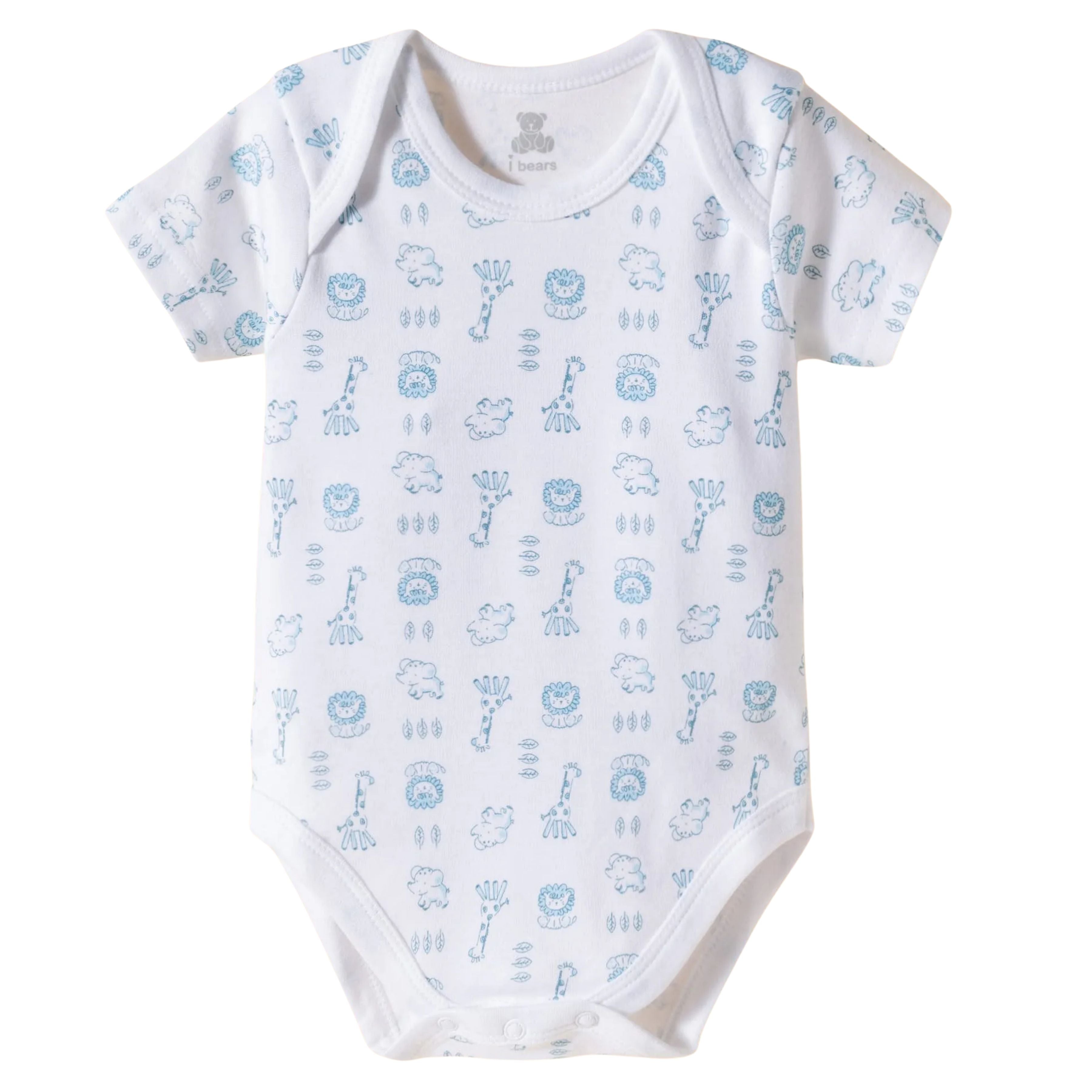 I Bears Interlock Knit Half Sleeves Onesies for Baby | Soft Cotton Baby Bodysuit for Newborns & Infants | Comfortable Daily Wear