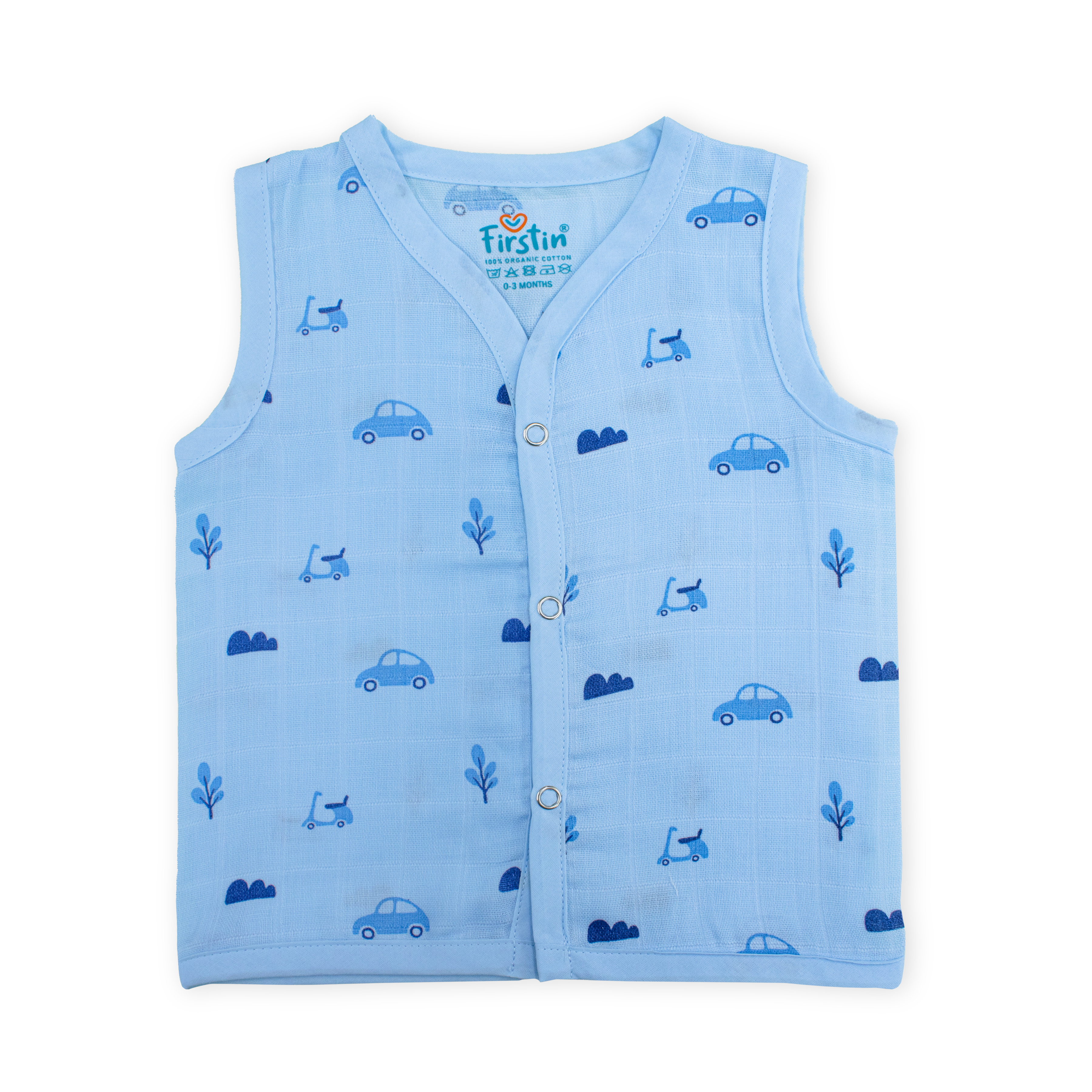 Muslin Button Type Jablas | Muslin Front Button Top For Babies