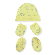Newborn Baby Cap, Mittens & Booties Set | Soft Cotton Winter Essentials for Newborns | Warm & Comfortable Baby Gift Set