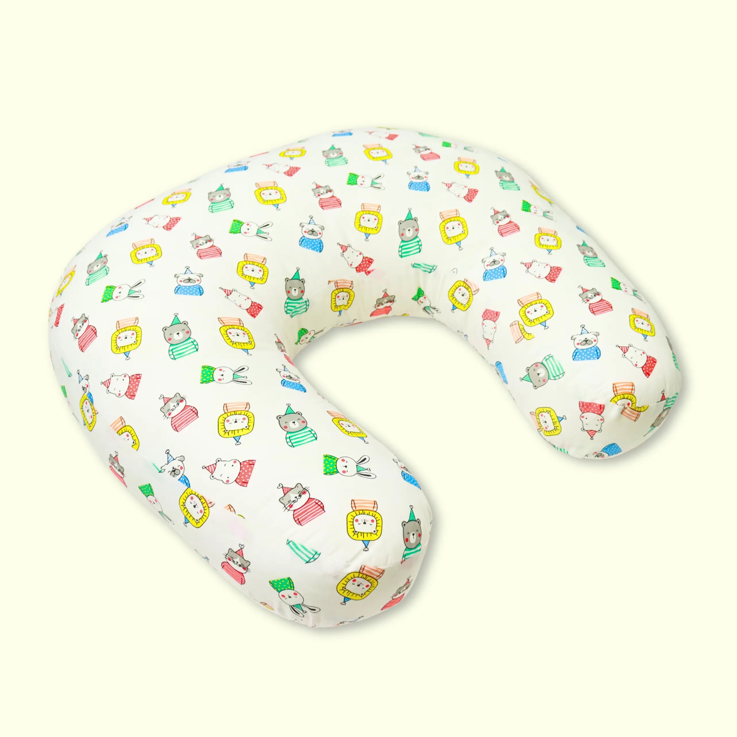 Nursing Pillow for Moms Comfy U-Shape with Handy Pocket Washable Cotton Cover, Dual Zippers, No Foul Smell | Smart Fit for Feeding, Holding and Bonding babee D