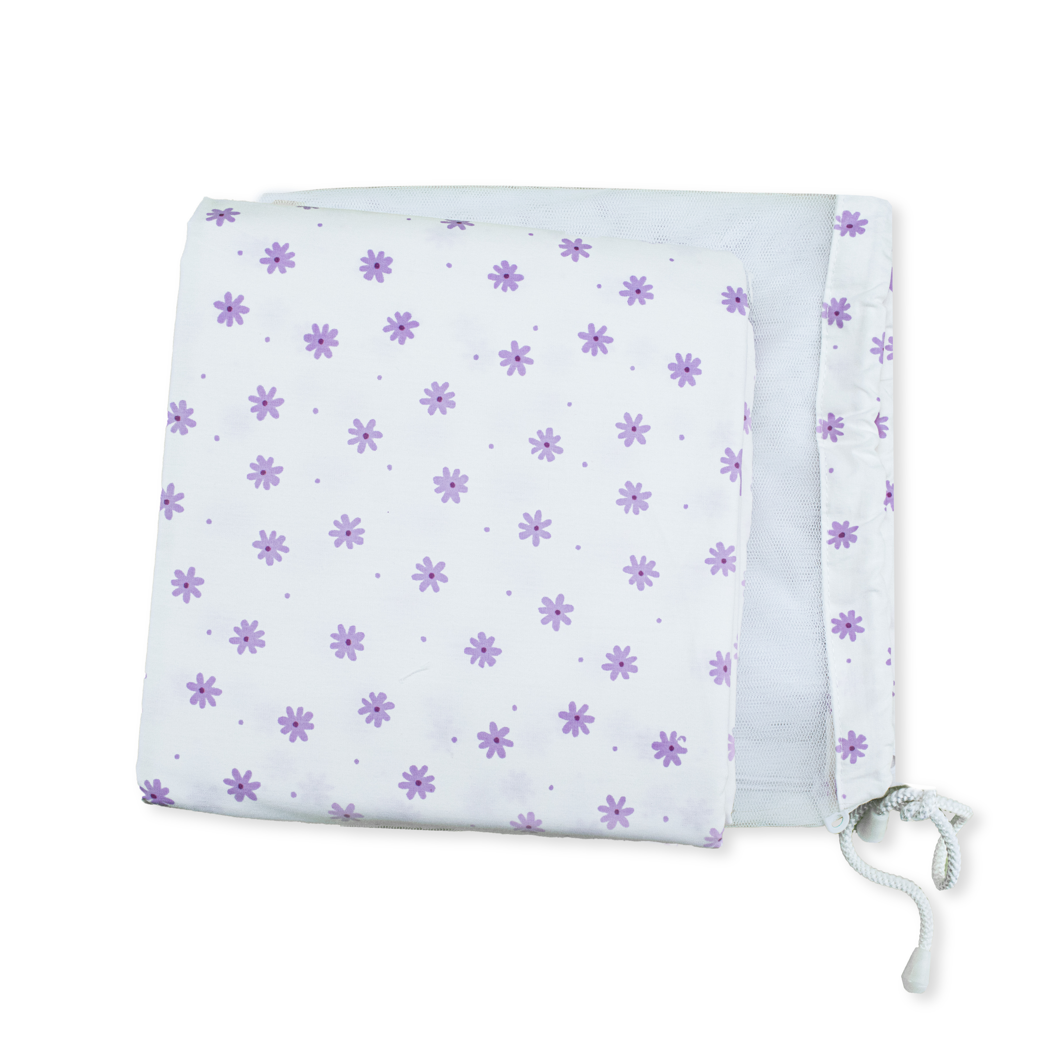 Thottil Cradle Cloth with Mosquito Net & Side Zip | Soft Cotton Baby Hammock Cloth for Newborn | Safe & Breathable Cradle Bedding( 3.6 Metres)