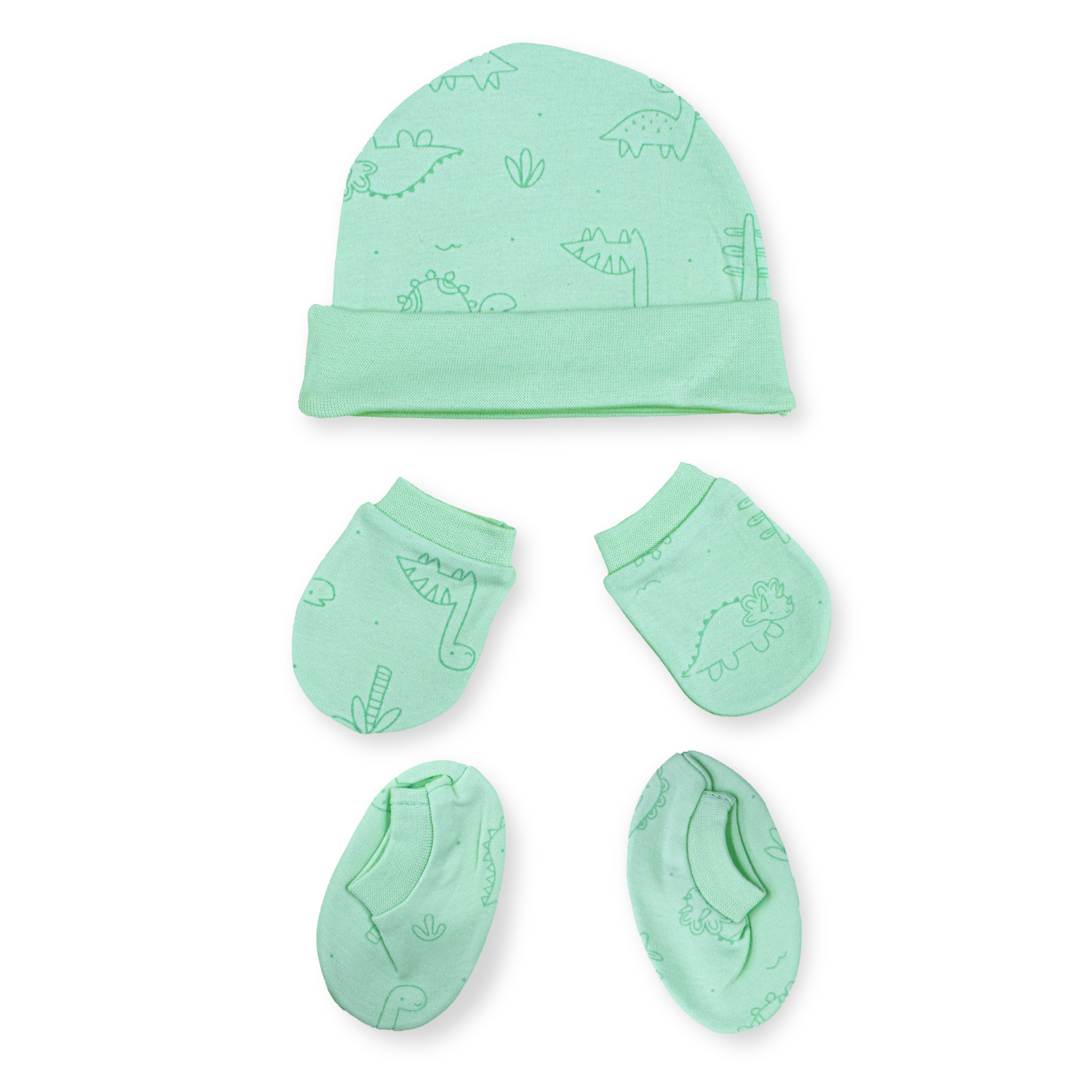 Newborn Baby Cap, Mittens & Booties Set | Soft Cotton Winter Essentials for Newborns | Warm & Comfortable Baby Gift Set
