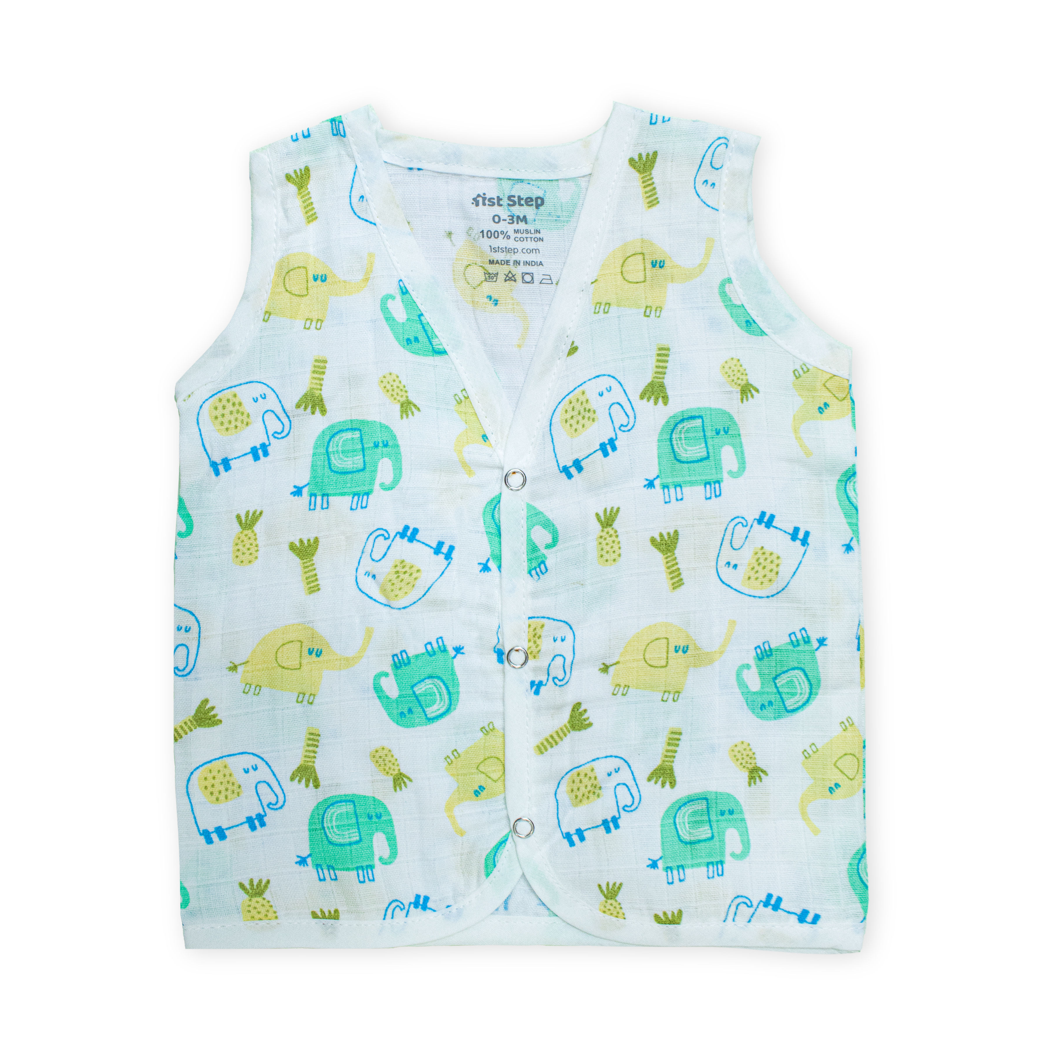 Muslin Button Type Jablas | Muslin Front Button Top For Babies