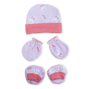 Newborn Baby Cap, Mittens & Booties Set | Soft Cotton Winter Essentials for Newborns | Warm & Comfortable Baby Gift Set