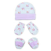 Newborn Baby Cap, Mittens & Booties Set | Soft Cotton Winter Essentials for Newborns | Warm & Comfortable Baby Gift Set
