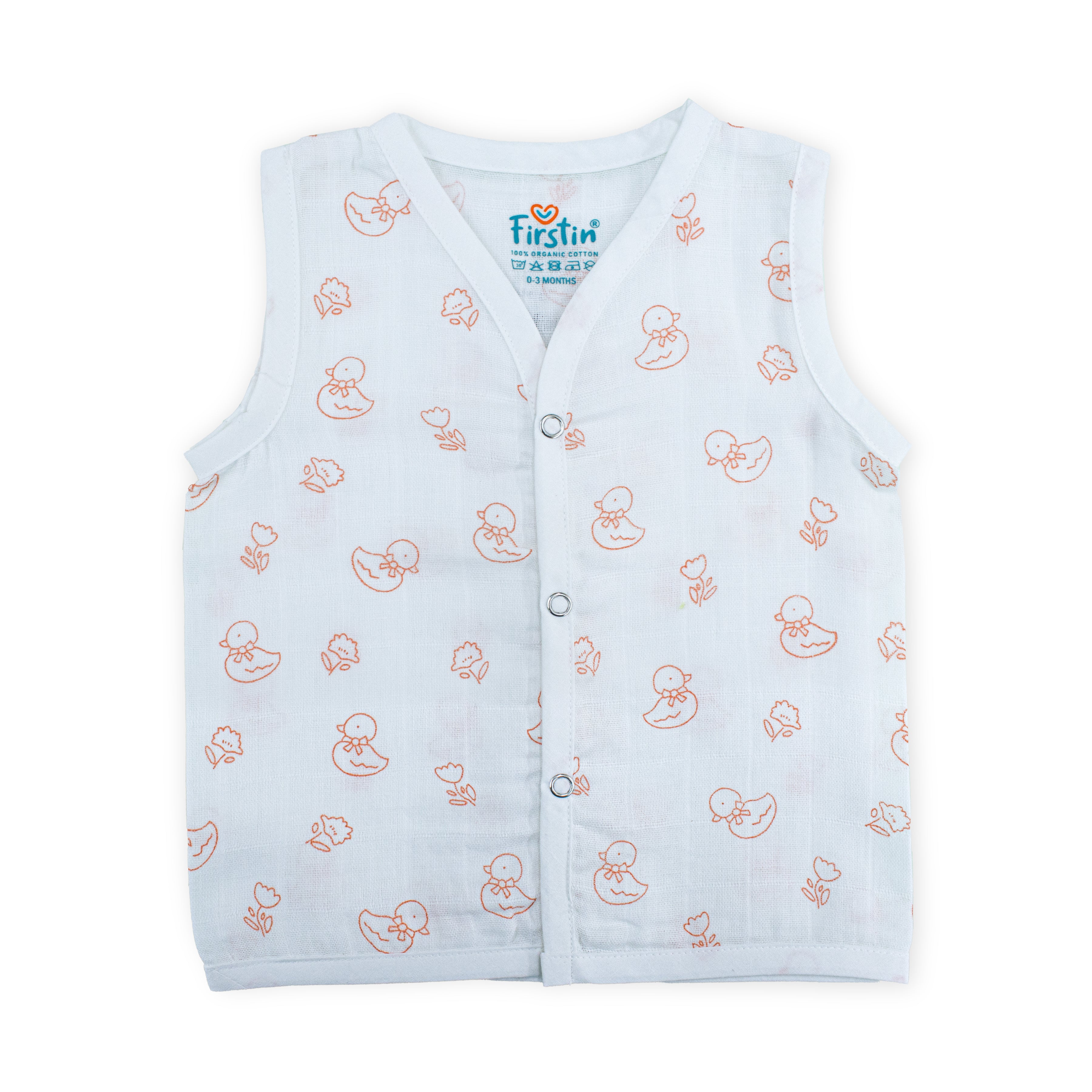 Muslin Button Type Jablas | Muslin Front Button Top For Babies