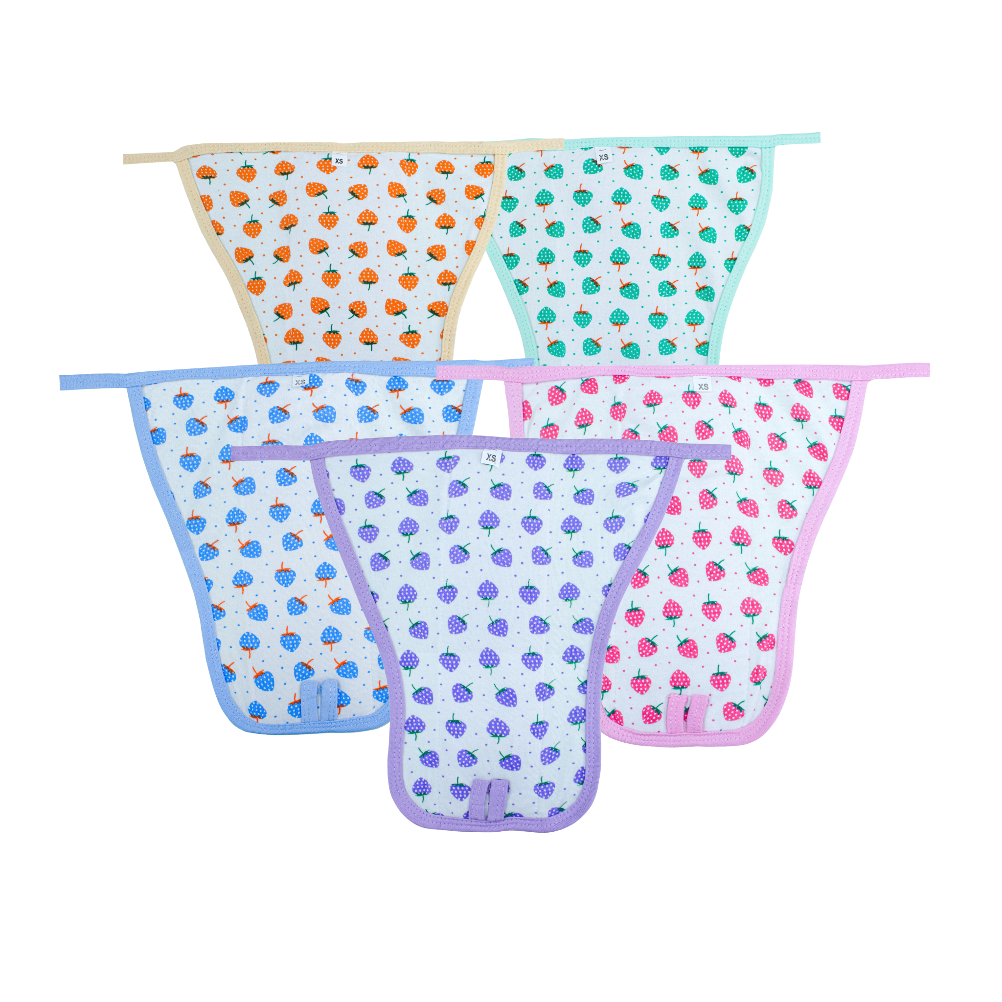 Cotton Nappies Combo Pack of 5 | Soft & Breathable Reusable Cloth Diapers | Washable Langot for Newborns & Infants