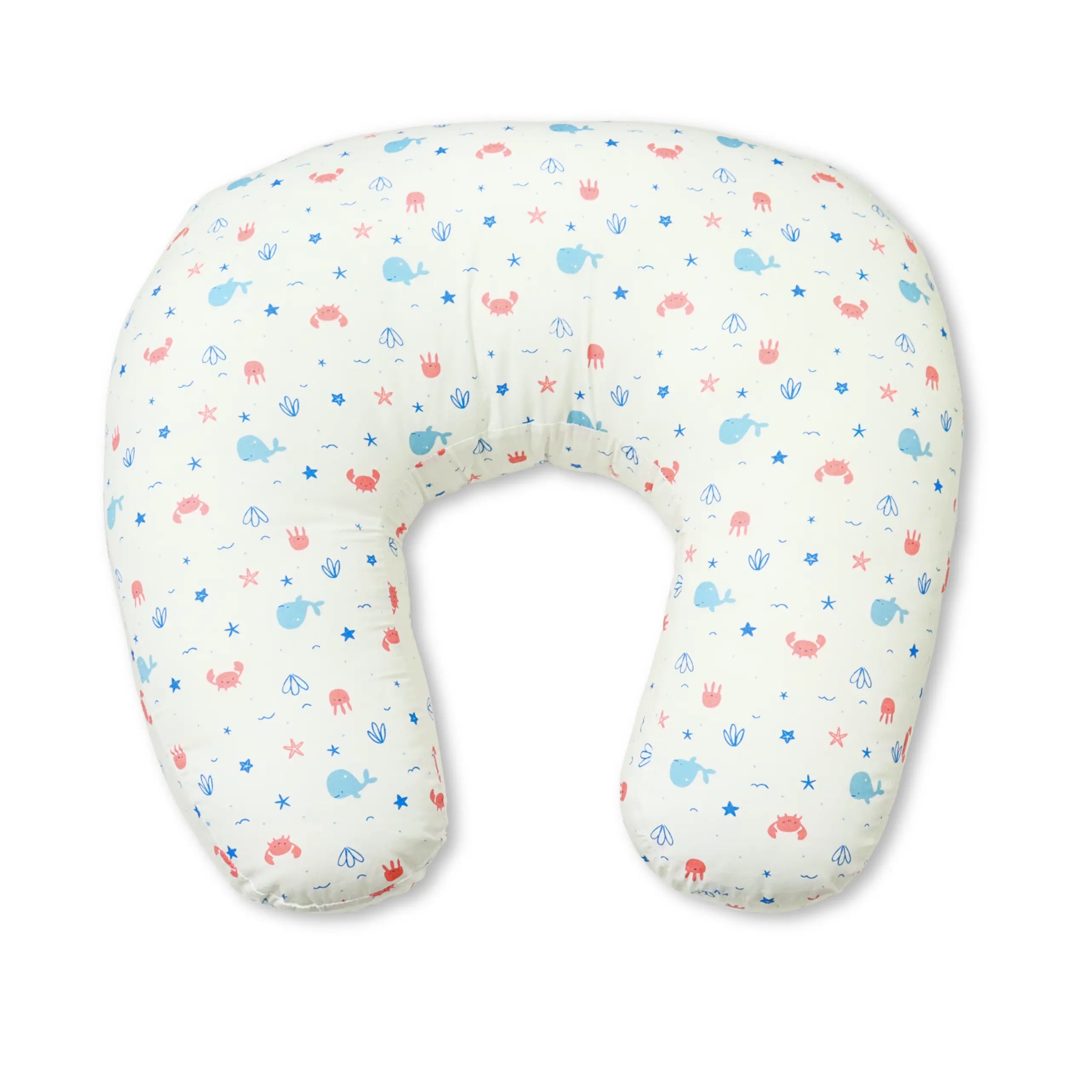 Nursing Pillow for Moms Comfy U-Shape with Handy Pocket Washable Cotton Cover, Zippers, No Foul Smell | Smart Fit for Feeding, Holding and Bonding babee D