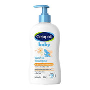 Cetaphil Baby Wash & Shampoo with Organic Calendula 400 ml | Gentle Tear-Free Cleanser | Dermatologist Tested