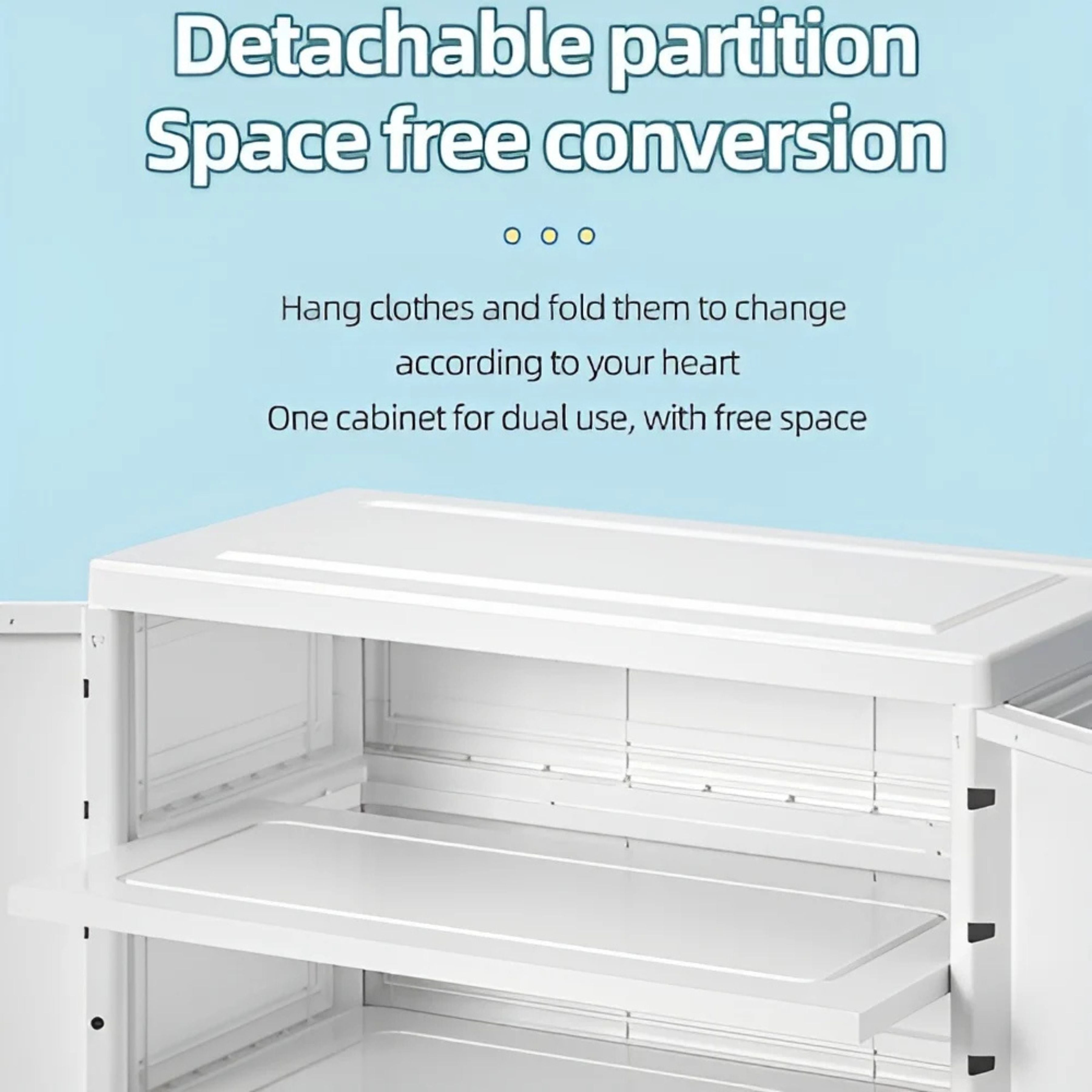 Kids Wardrobe Organizer| Multi-Layer Baby Clothes Storage Cabinet with Shelves | Space Saving Kids Storage Wardrobe(70x38x156 cm) Model No.7025(Rock Bear) A