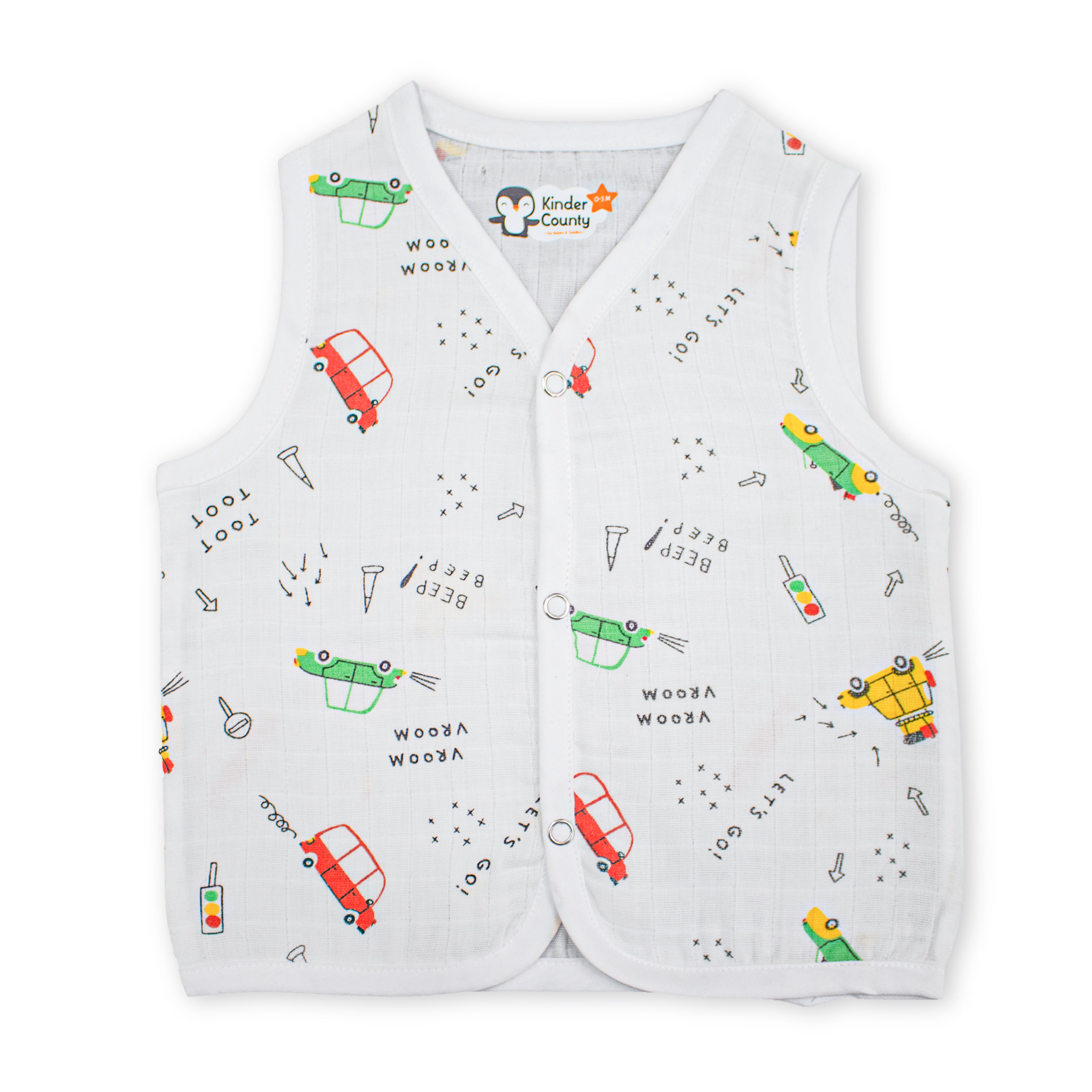 Muslin Button Type Jablas | Muslin Front Button Top For Babies