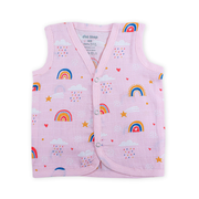 Muslin Button Type Jablas | Muslin Front Button Top For Babies|0-3 months