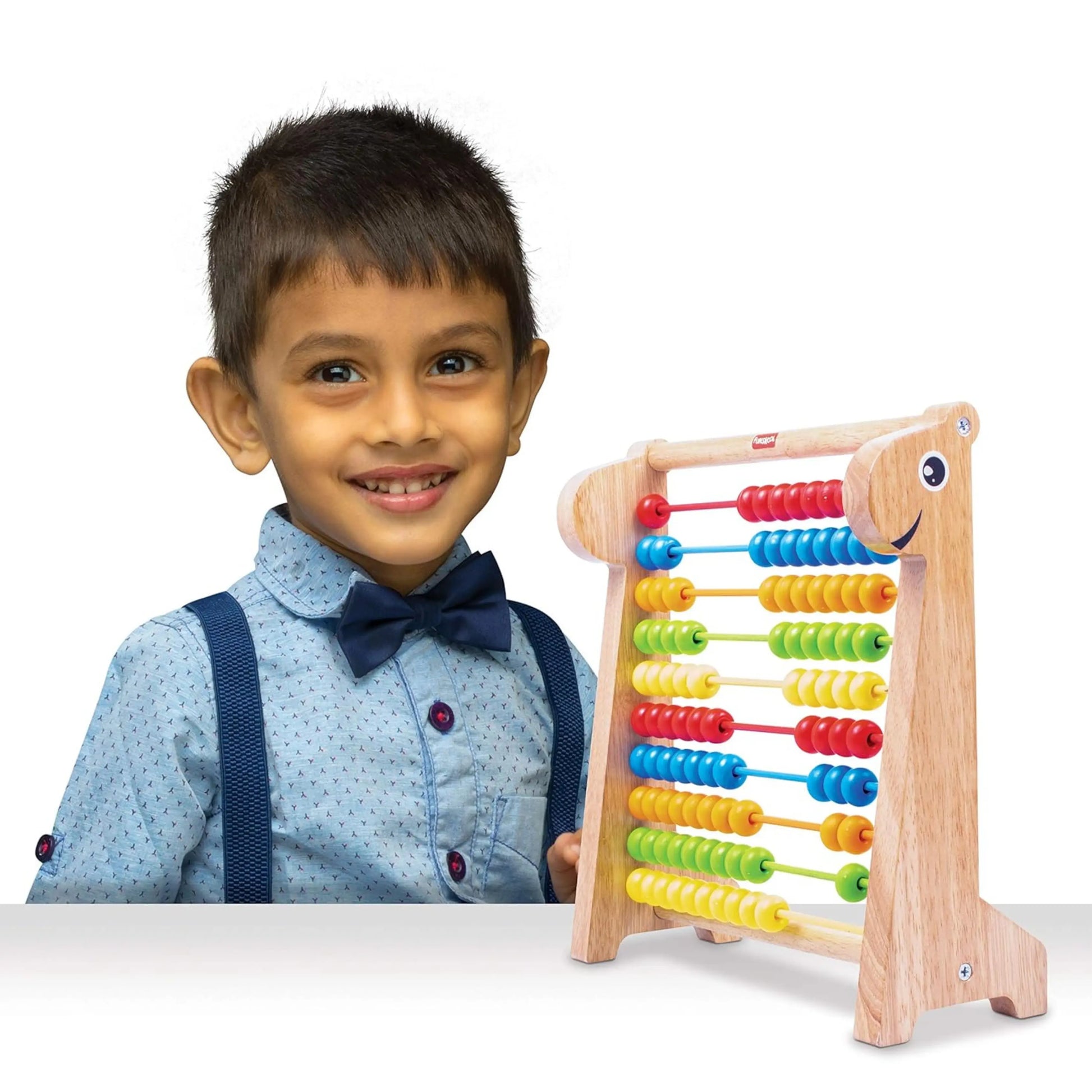Giggles - Abacus, Multicolour Wooden Educational Toy, Early Math Skills, 3 Years & Above, Preschool Toys, Multicolor Giggles Funskool