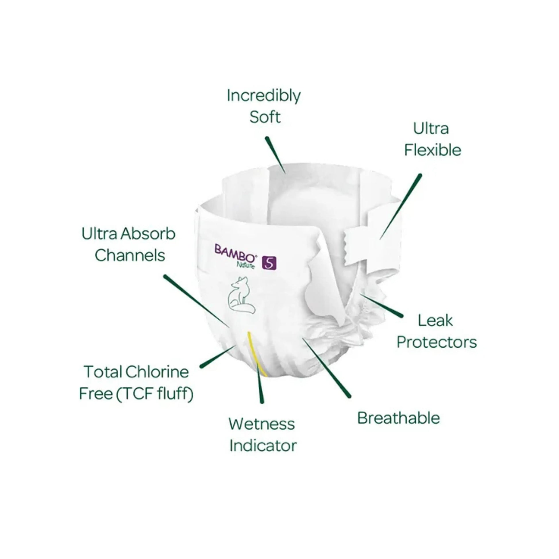 Bambo Nature Diapers Tape (XL), 44Pcs  Tall Pack - (pack of 3) Bambo Nature