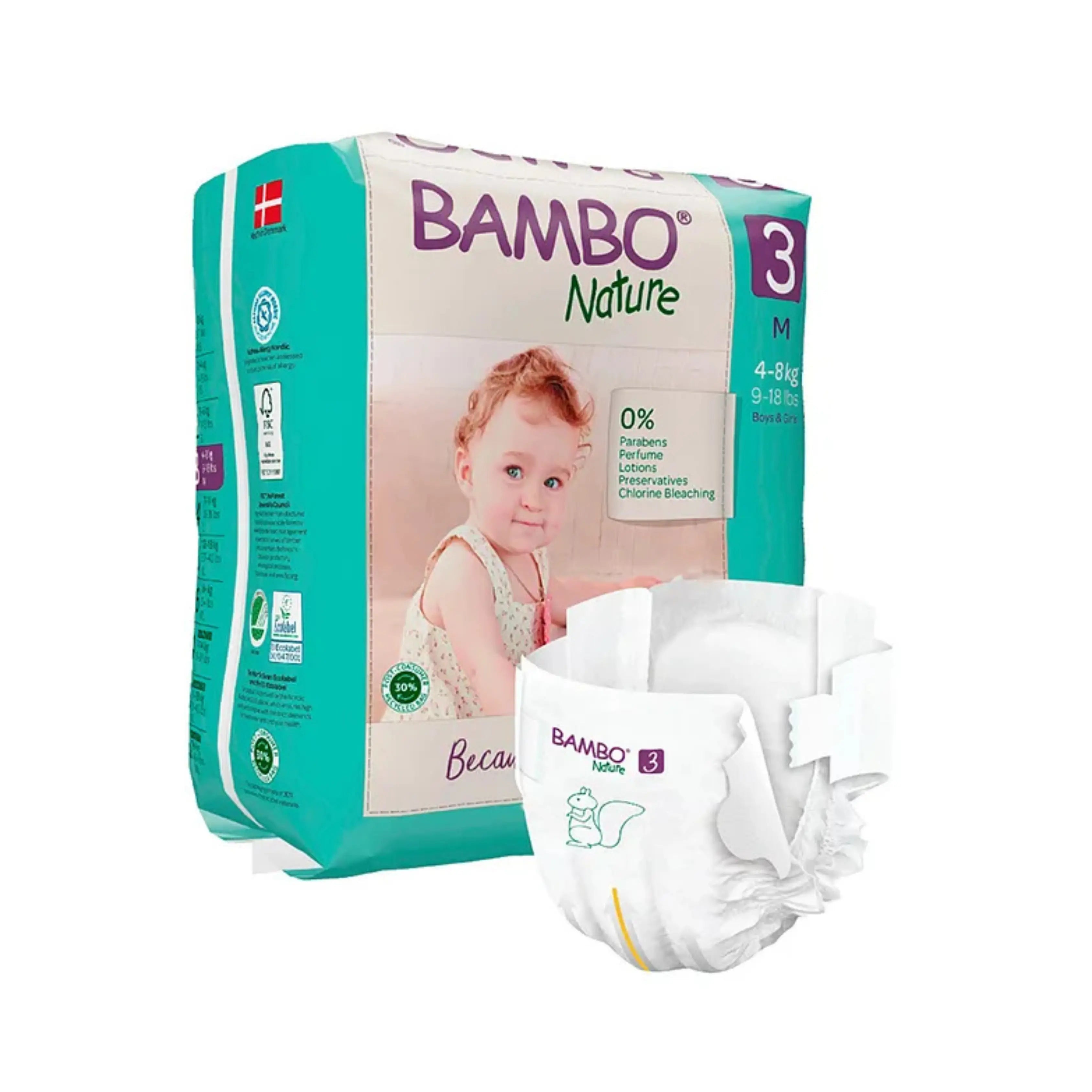 Bambo Nature Monthly Box - Skin Friendly Tape Style Diapers (size - 3) - Medium ( Pack Of 6 ) Bambo Nature