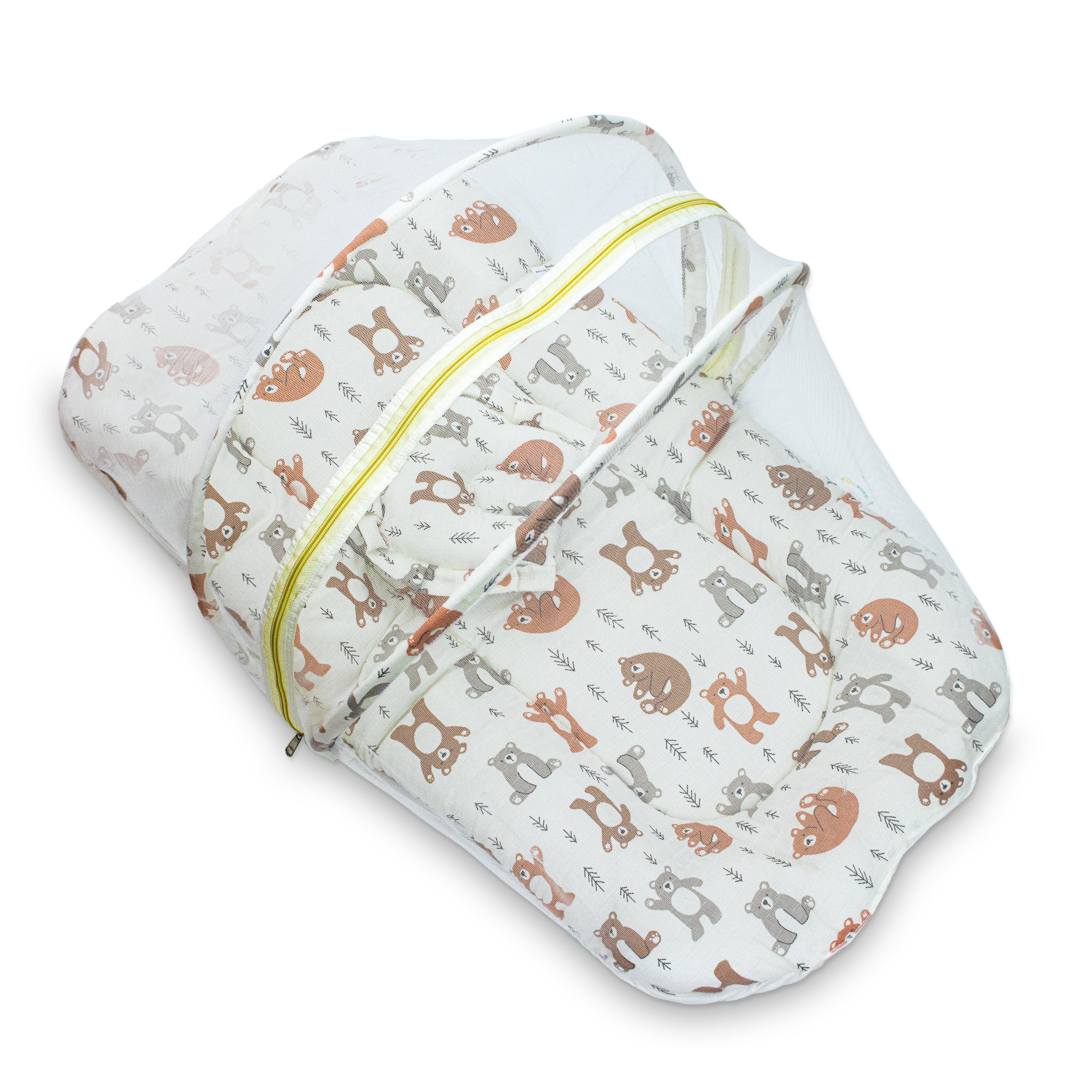 Premium Baby Bedding Set with Mosquito Net | 100% Insect Protection, Zip Closure & Baby Pillow