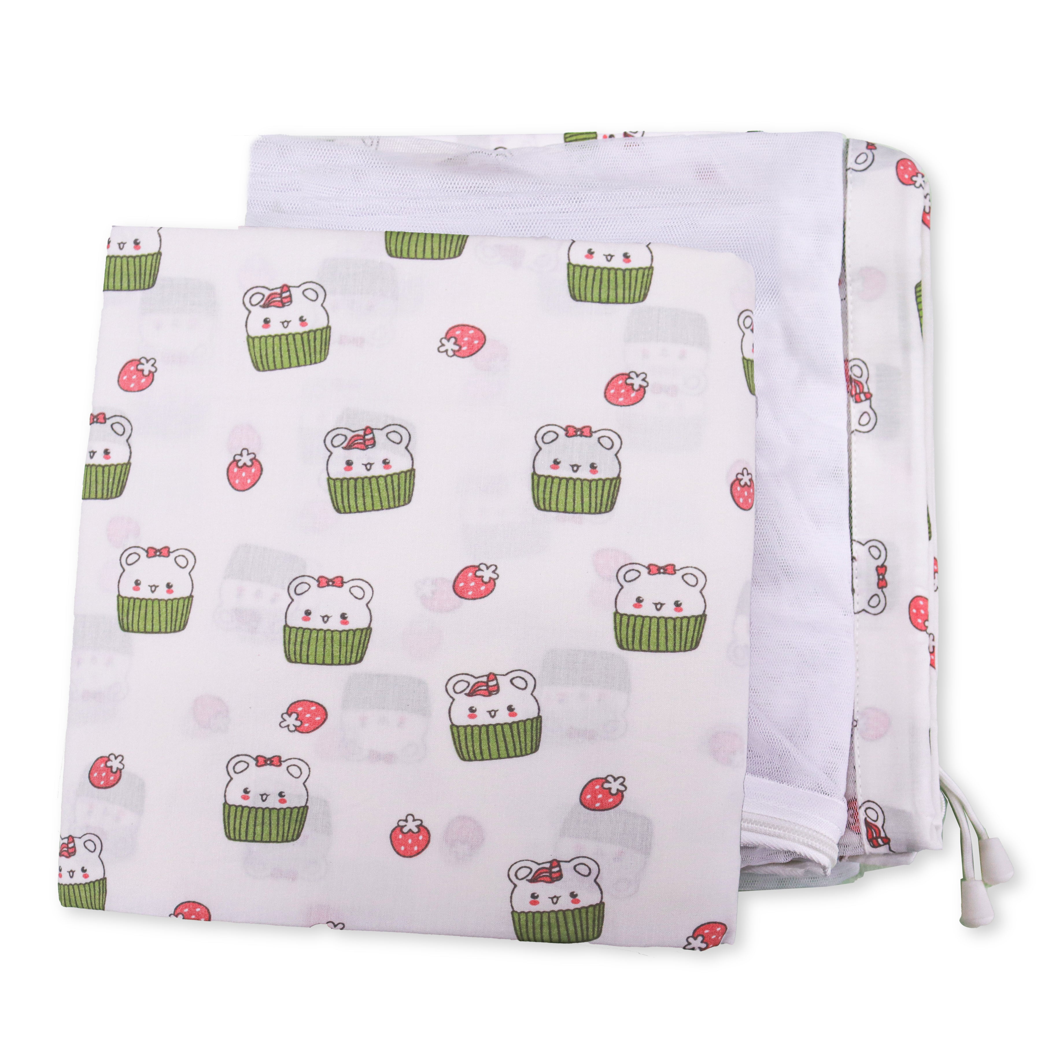 Premium Baby Cradle Cloth with Mosquito Net | Soft Cotton Hanging Cradle Fabric | Breathable | Newborn Baby Swing Cloth