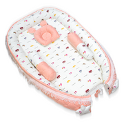 Premium Oval Baby Nest Bed – Soft Cotton Newborn Lounger for Comfortable Naps | Breathable & Cozy