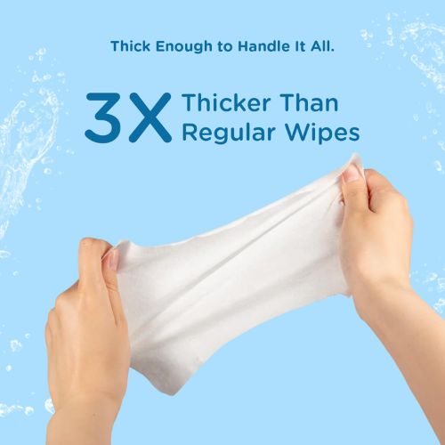 Mee Mee Pure Water Baby Wet Wipes with Lid | Unscented & Plant-Derived | Super Thick & Gentle | 80 Wipes × 2 (160 Wipes)