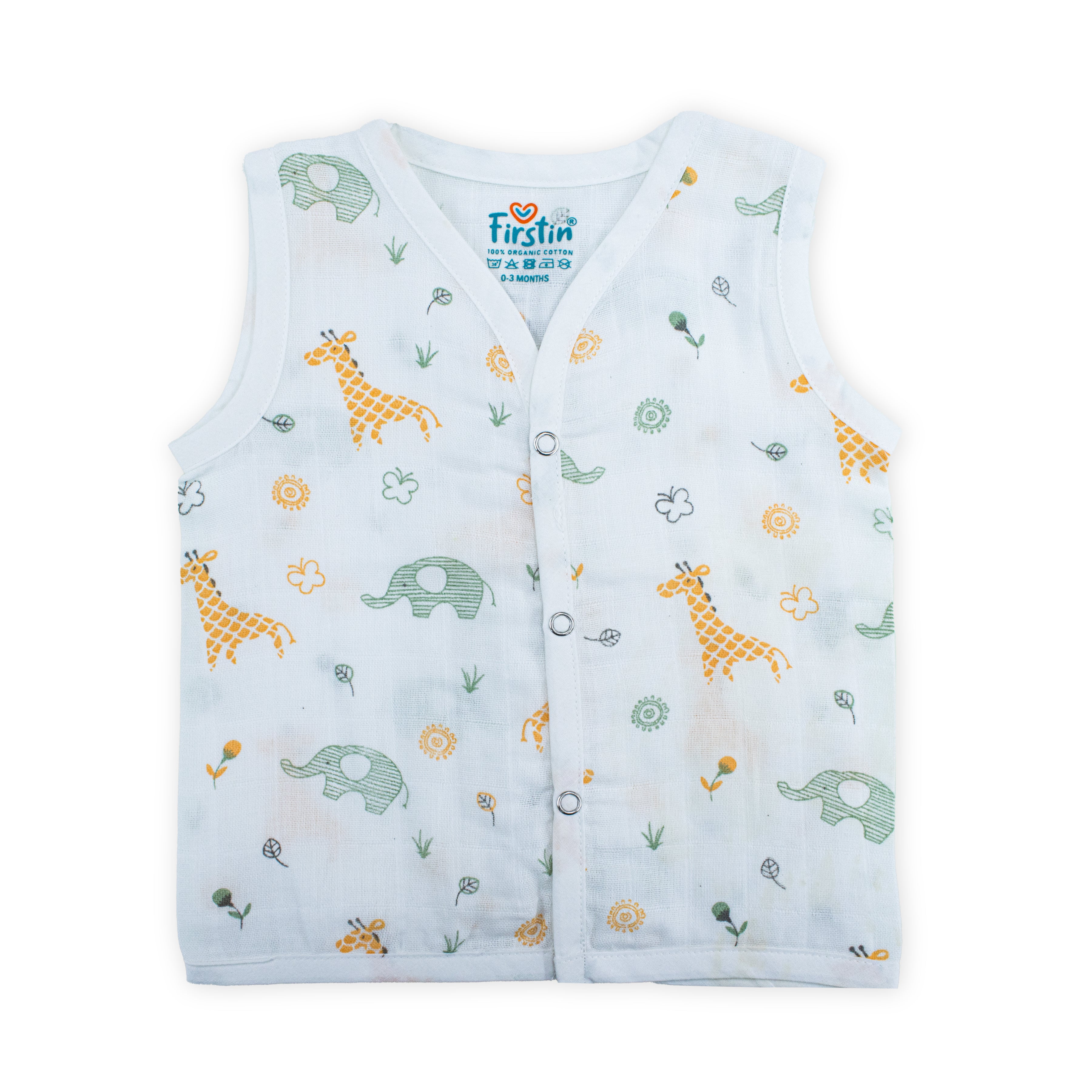 Muslin Button Type Jablas | Muslin Front Button Top For Babies