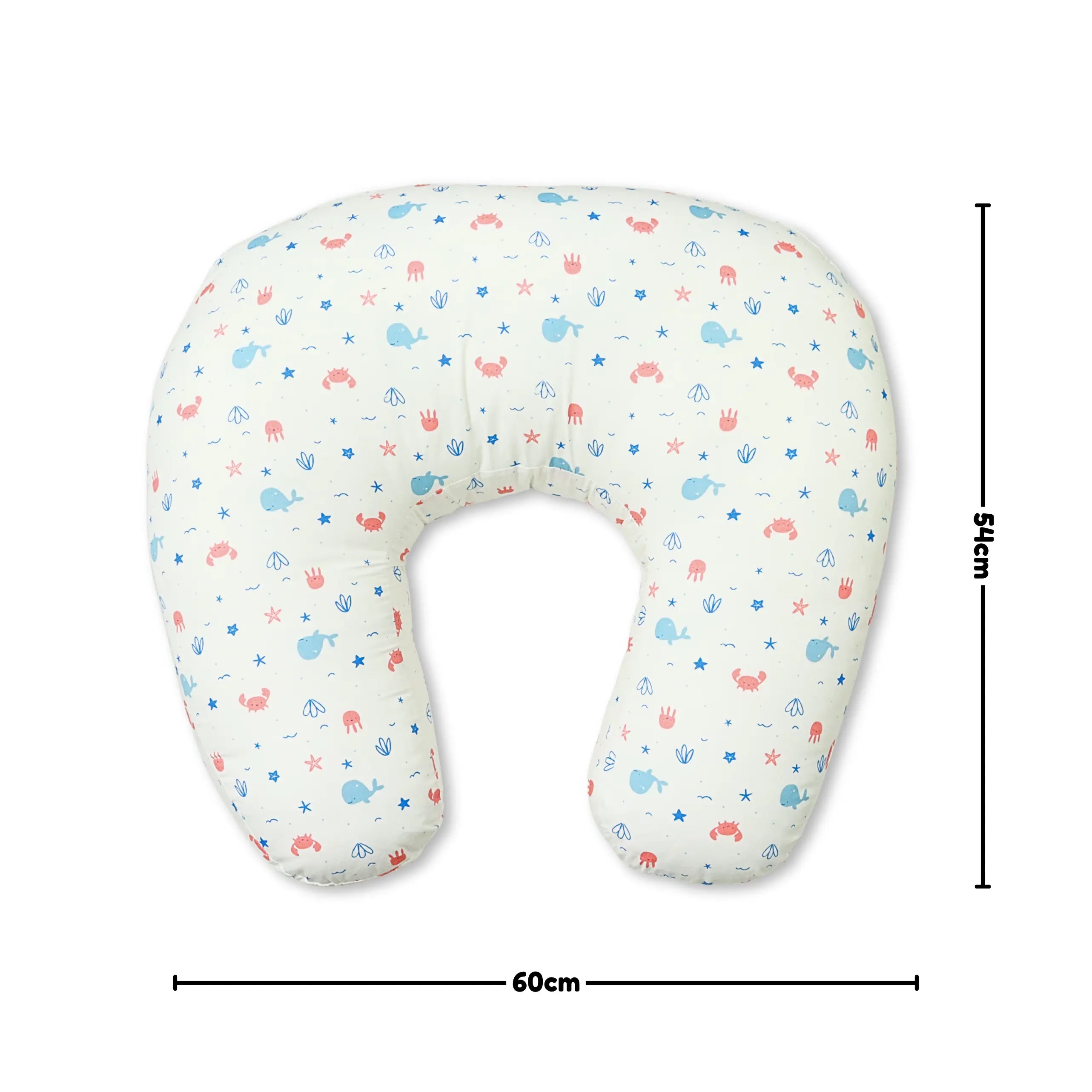 Nursing Pillow for Moms Comfy U-Shape with Handy Pocket Washable Cotton Cover, Zippers, No Foul Smell | Smart Fit for Feeding, Holding and Bonding babee D