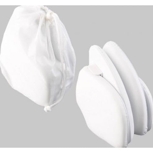 Cushie Traveler Folding Padded Potty Seat | Portable Soft Cushioned Toilet Training Seat for Toddlers | Safe & Easy to Clean (White)