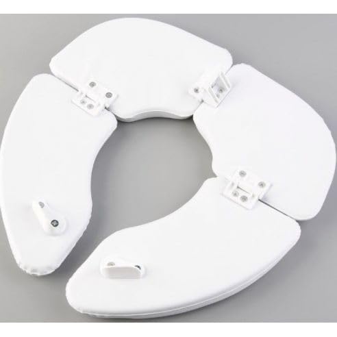 Cushie Traveler Folding Padded Potty Seat | Portable Soft Cushioned Toilet Training Seat for Toddlers | Safe & Easy to Clean (White)