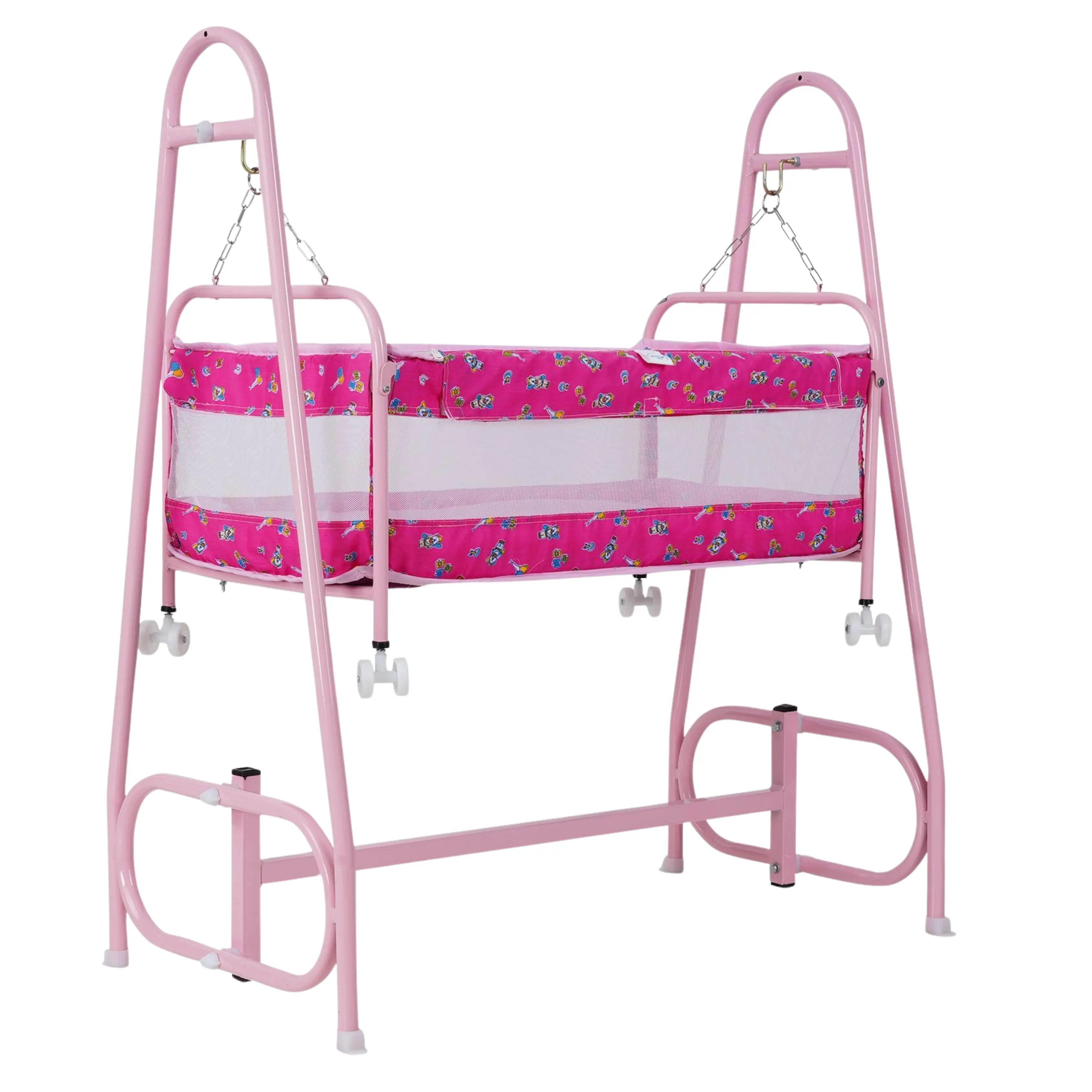 Baby Swing Cradle ( Steel ) | Upto 25 kgs | 2 in 1 Detachable Baby Cradle ( Model- 1130 ) babee D