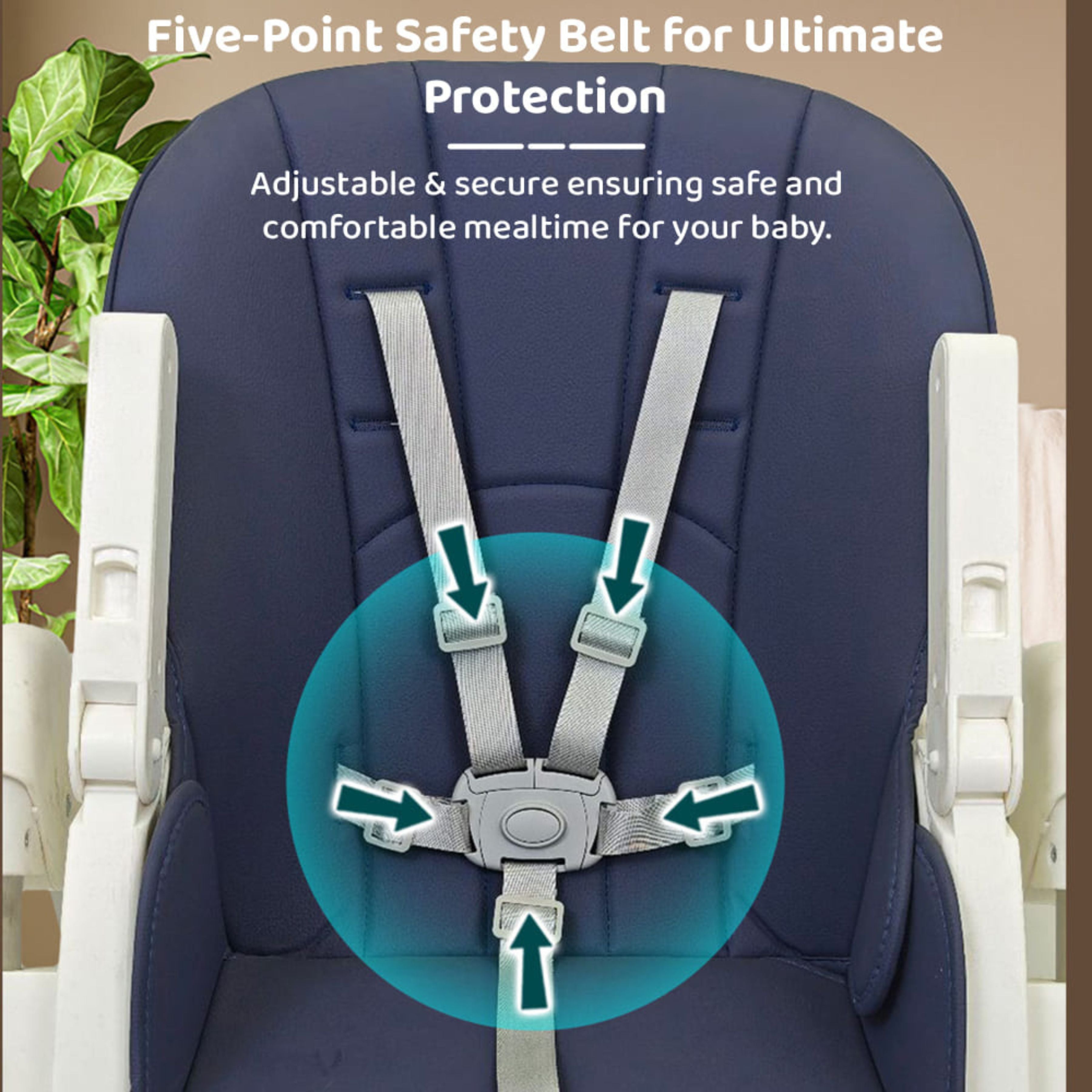 Galaxy Star Baby High Chair for Kids | Adjustable Feeding Chair with Safety Belt & Dining Tray
