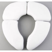 Cushie Traveler Folding Padded Potty Seat | Portable Soft Cushioned Toilet Training Seat for Toddlers | Safe & Easy to Clean (White)