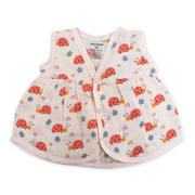 100% Soft Muslin Cotton Snap Button Baby Frock | Breathable Lightweight Summer Baby Dress