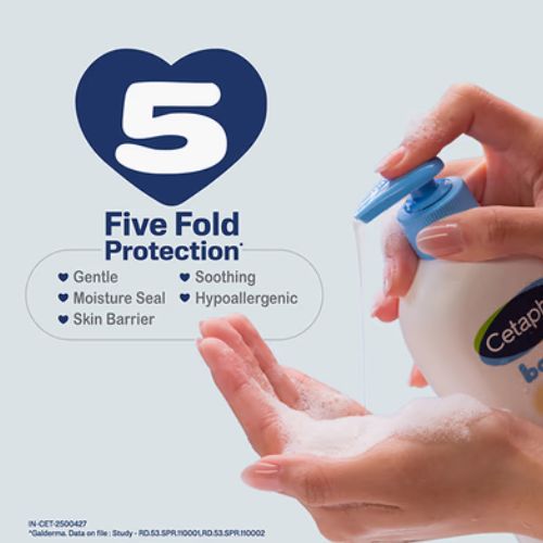 Cetaphil Baby Wash & Shampoo with Organic Calendula 400 ml | Gentle Tear-Free Cleanser | Dermatologist Tested