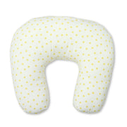 Newborn Nursing Feeding Pillow, Breastfeeding Pillows with Removable Cover - White with Yellow Flowers babee D