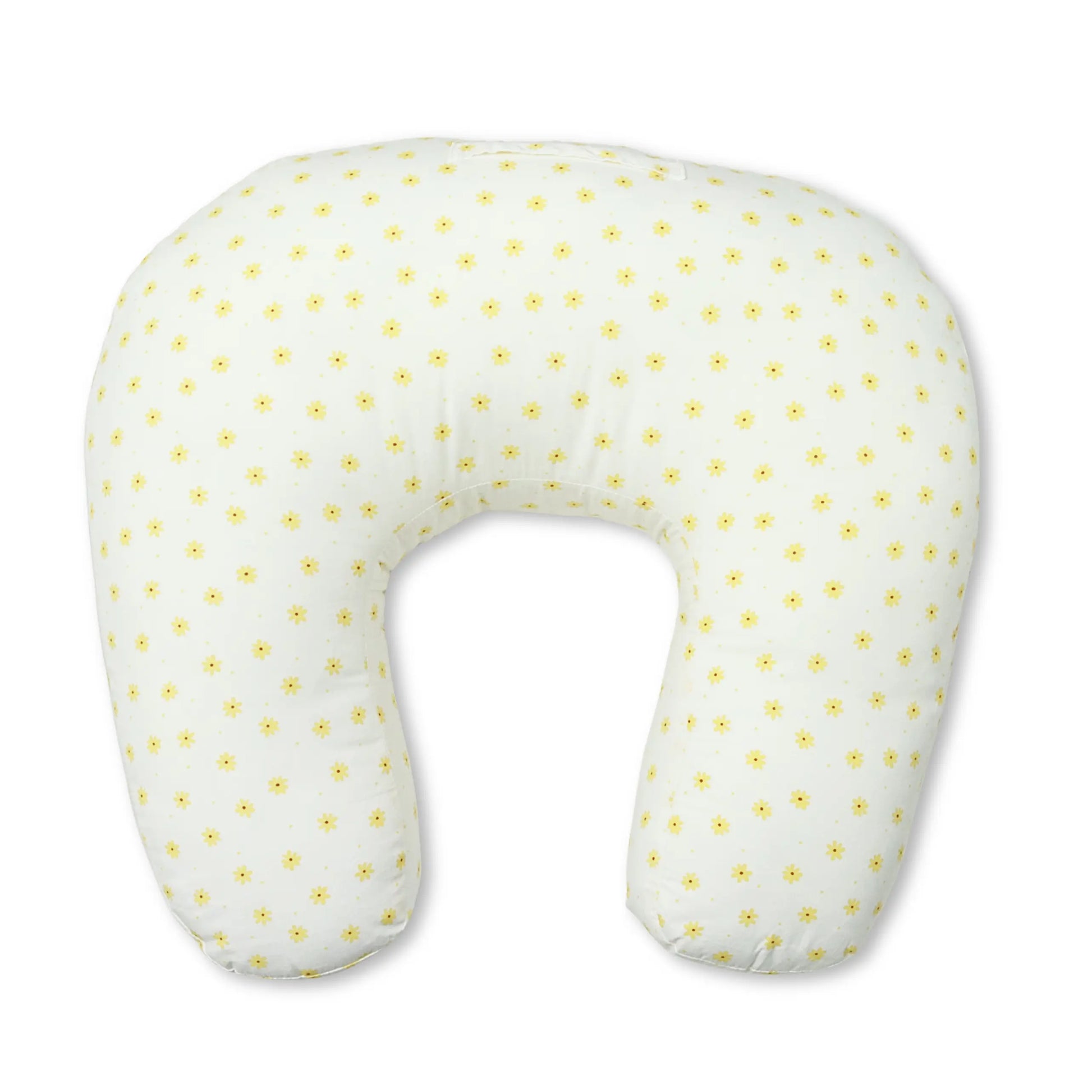Newborn Nursing Feeding Pillow, Breastfeeding Pillows with Removable Cover - White with Yellow Flowers babee D