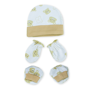 Newborn Baby Cap, Mittens & Booties Set | Soft Cotton Winter Essentials for Newborns | Warm & Comfortable Baby Gift Set