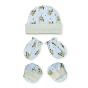 Newborn Baby Cap, Mittens & Booties Set | Soft Cotton Winter Essentials for Newborns | Warm & Comfortable Baby Gift Set