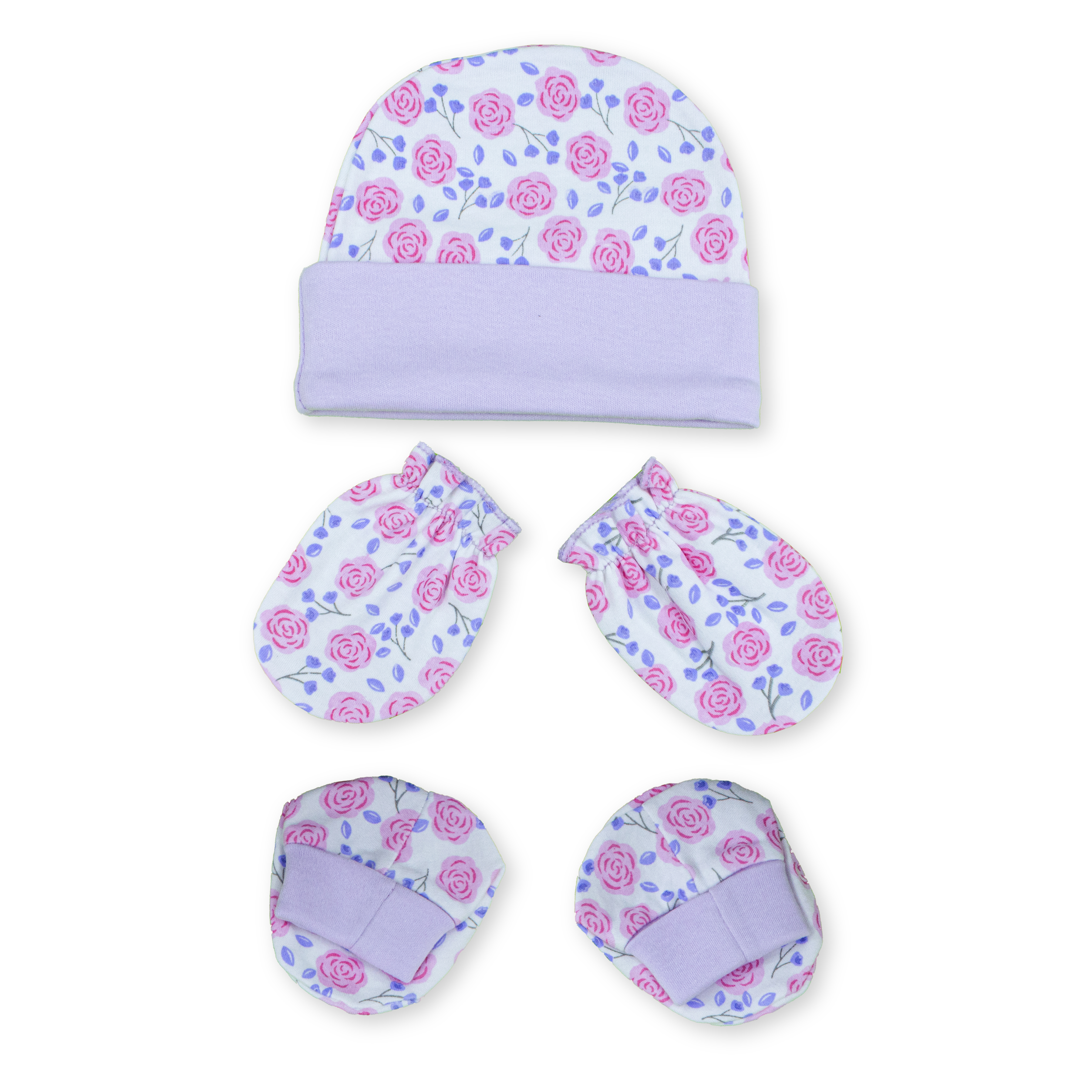 Newborn Baby Cap, Mittens & Booties Set | Soft Cotton Winter Essentials for Newborns | Warm & Comfortable Baby Gift Set