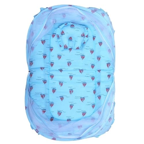 Premium Baby Bedding Set with Mosquito Net | 100% Insect Protection, Zip Closure & Baby Pillow