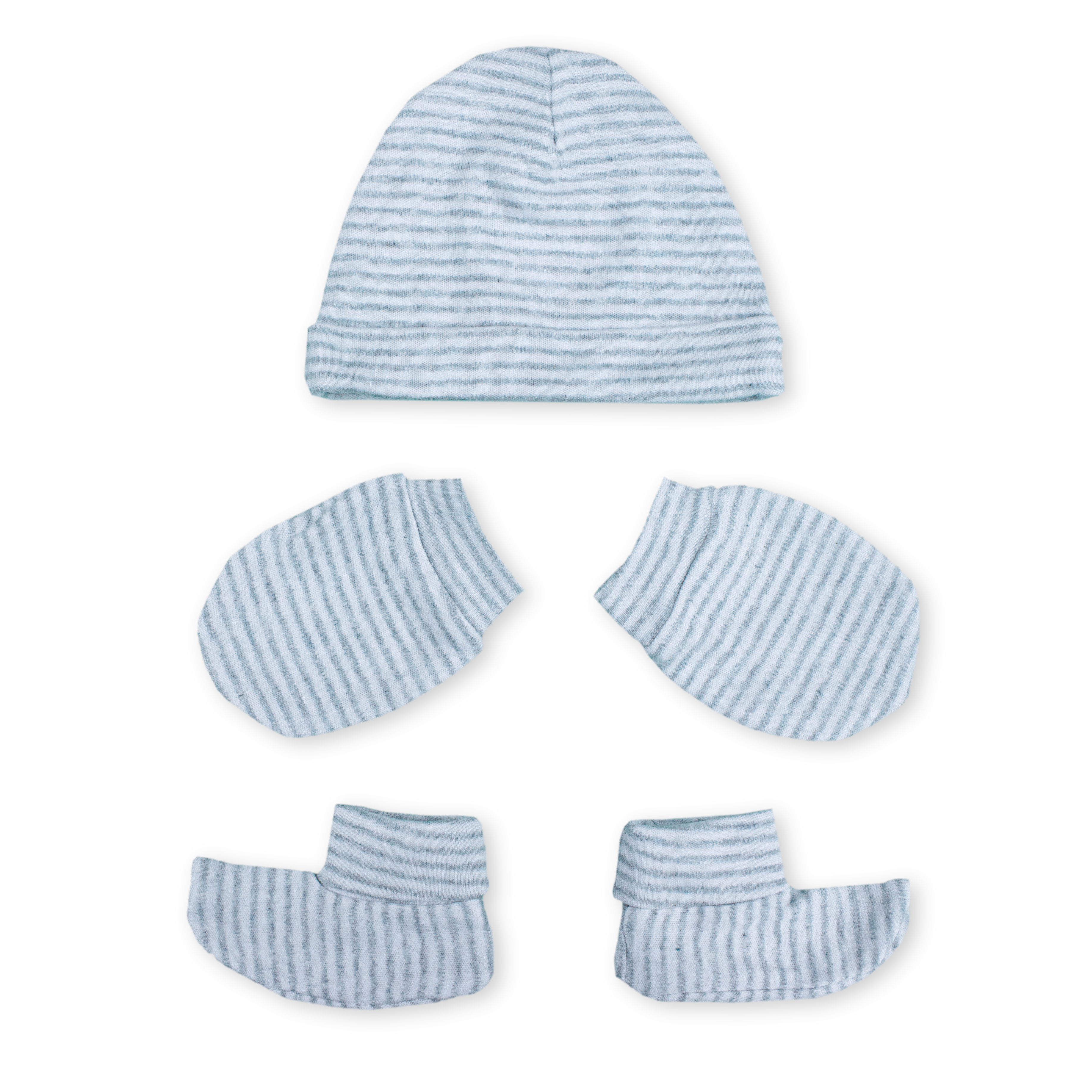 Newborn Baby Cap, Mittens & Booties Set | Soft Cotton Winter Essentials for Newborns | Warm & Comfortable Baby Gift Set