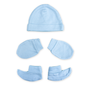 Newborn Baby Cap, Mittens & Booties Set | Soft Cotton Winter Essentials for Newborns | Warm & Comfortable Baby Gift Set