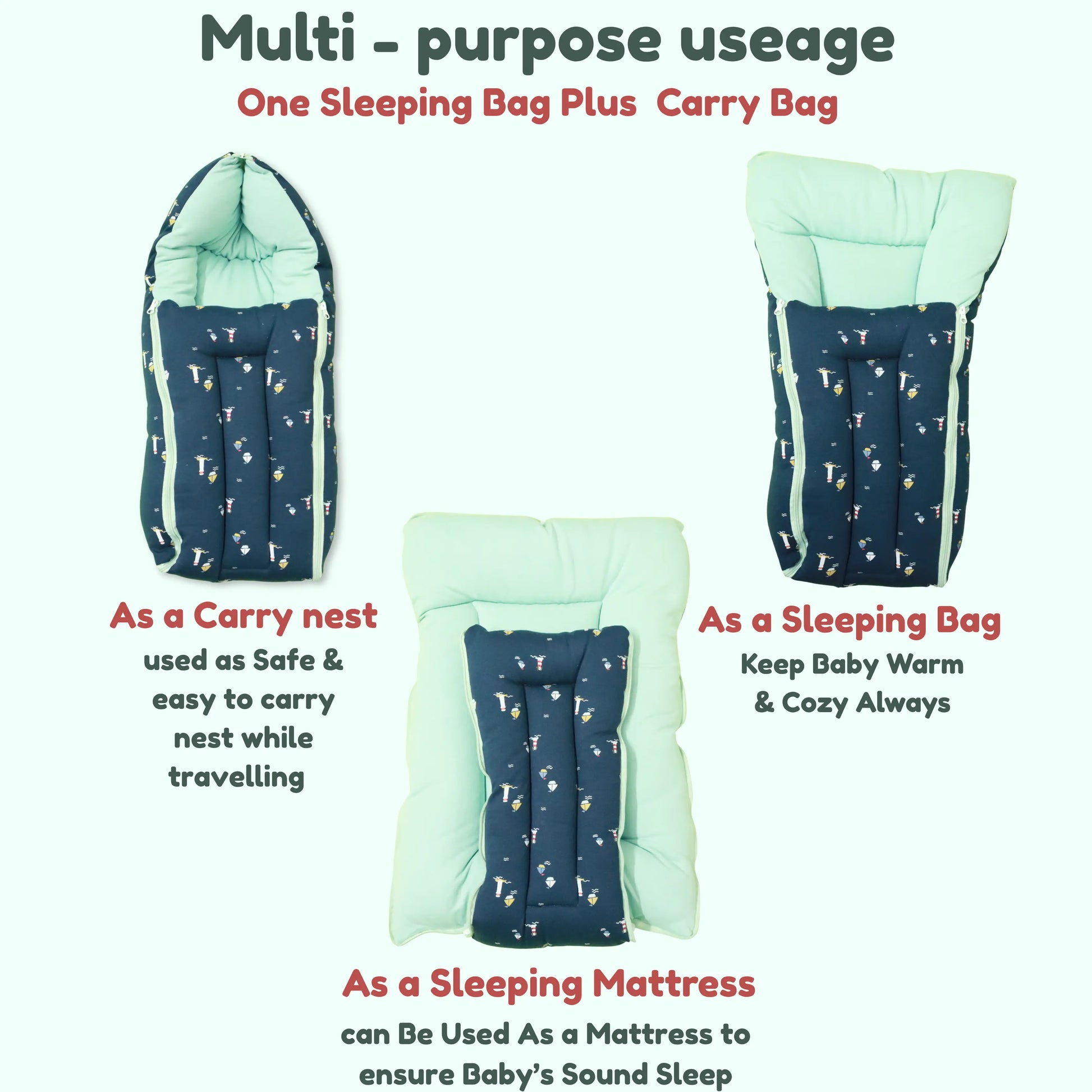 Cotton Baby Carry Bed | Baby Carry Nest | Baby Carrier babee D