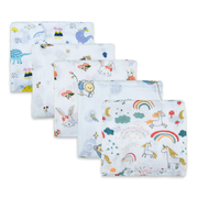 Organic 100% Cotton Baby Muslin Swaddle Cloth | Ultra-Soft & Breathable | 110×110 cm | Newborn–12 Months | Pack of 5