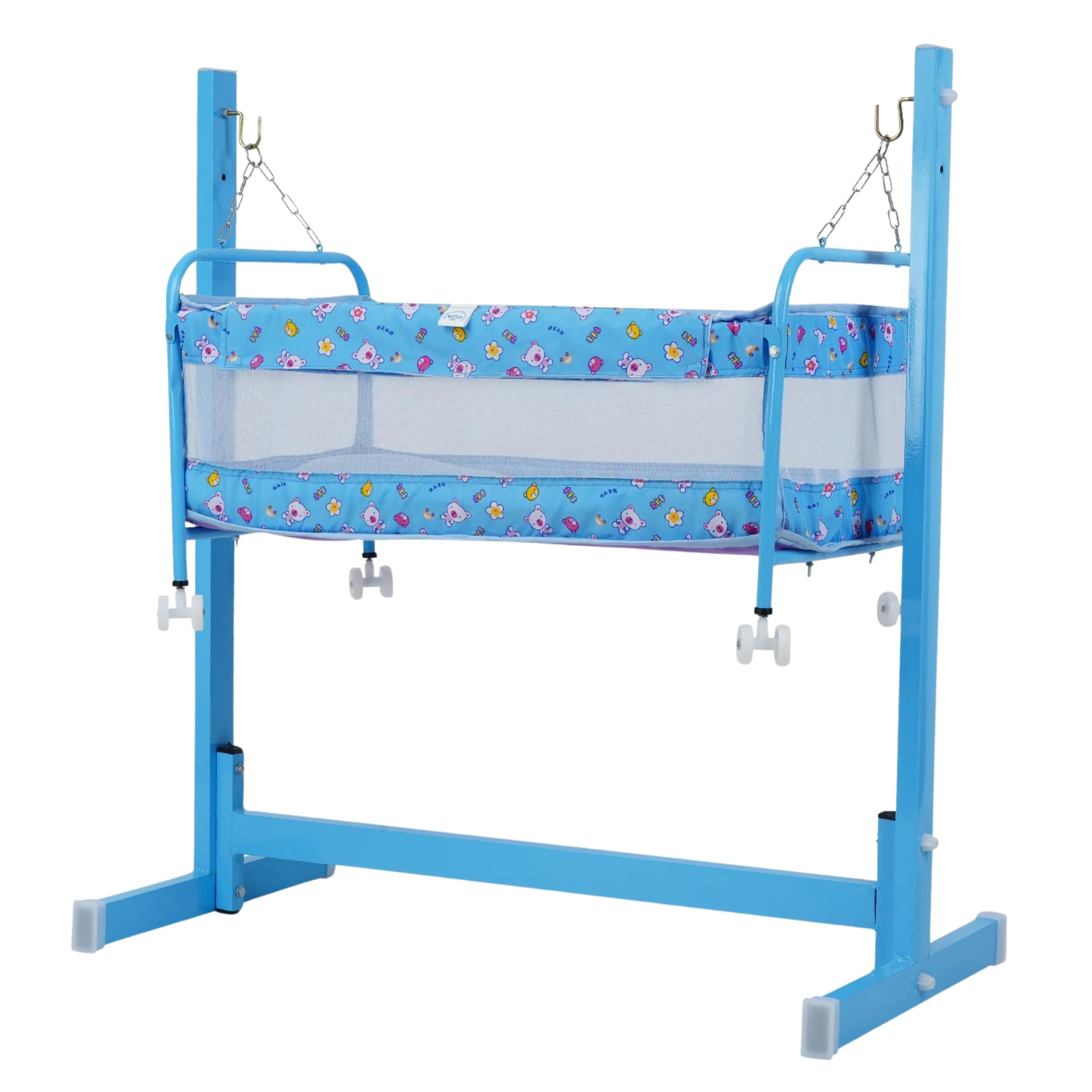 Baby Swing Cradle ( Steel ) | Upto 25 kgs | 2 in 1 Detachable Baby Cradle (model 1170) babee D
