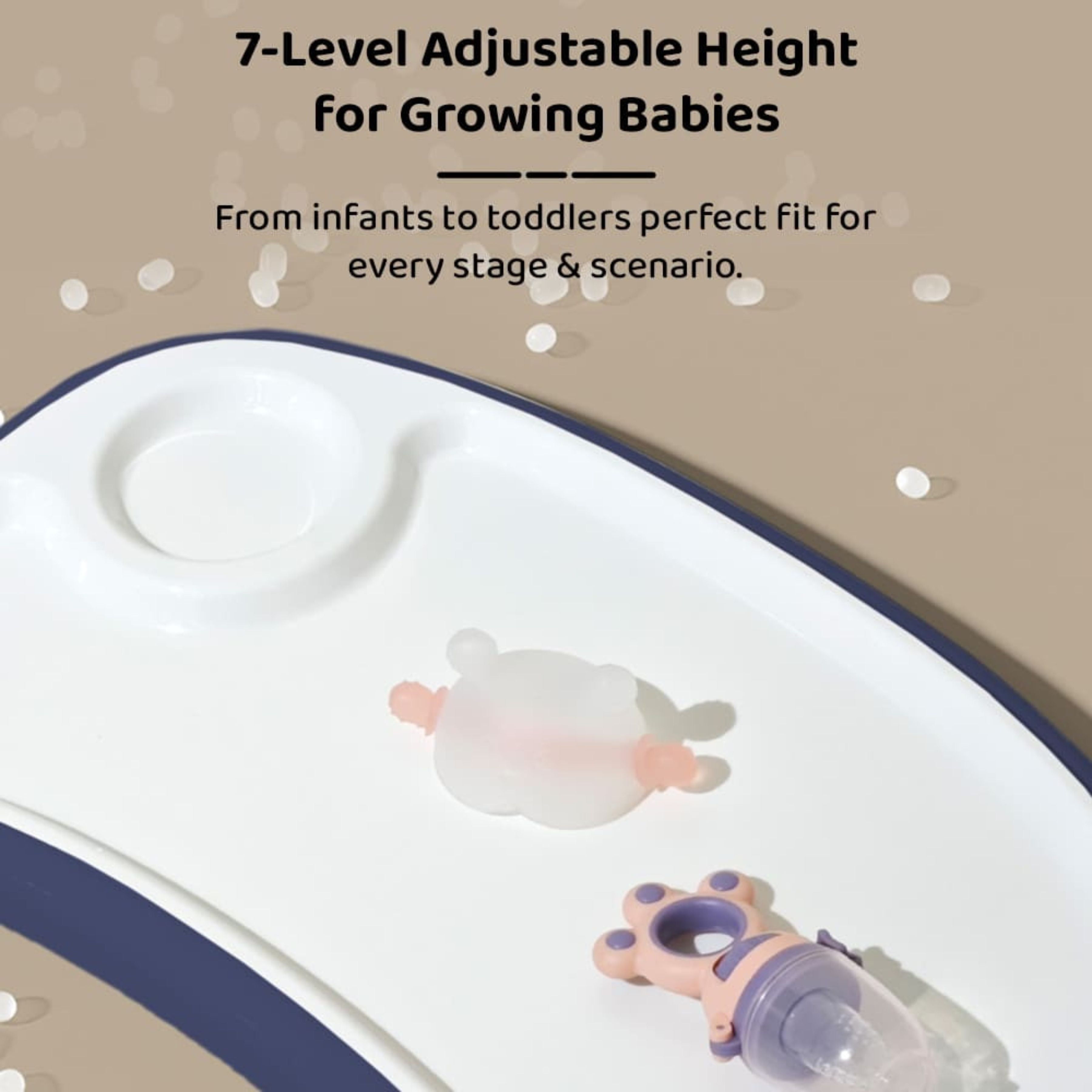 Galaxy Star Baby High Chair for Kids | Adjustable Feeding Chair with Safety Belt & Dining Tray