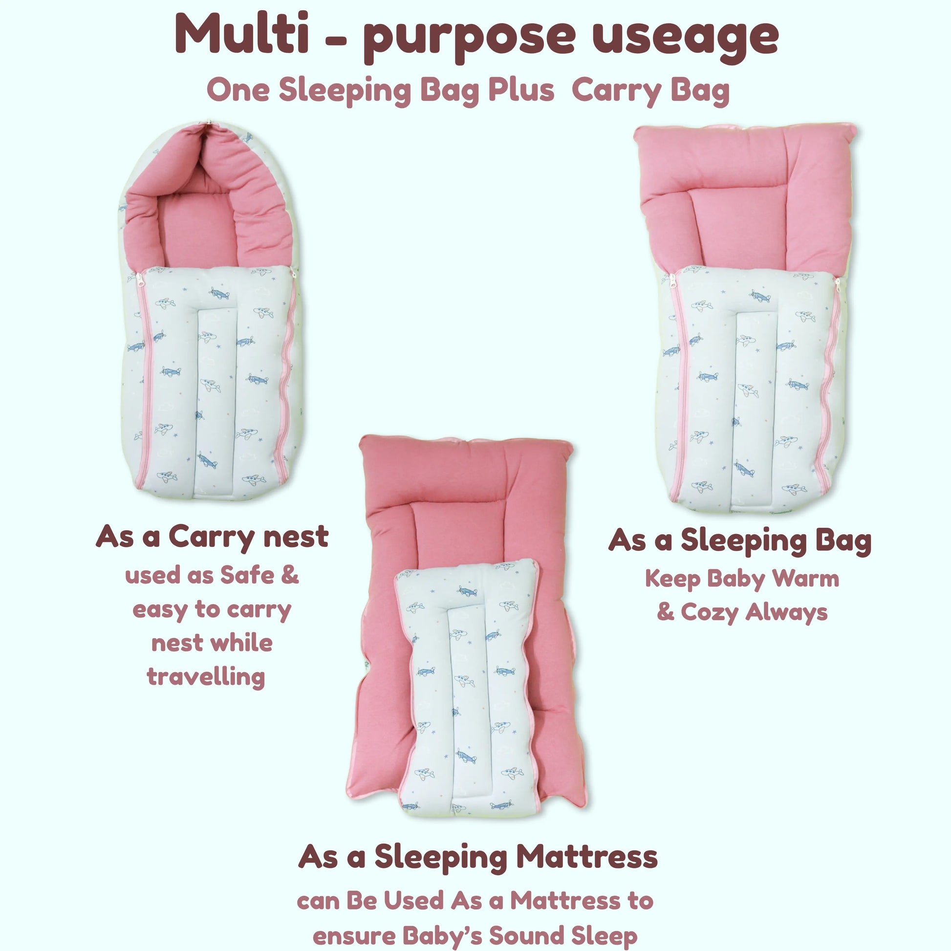 Cotton Baby Carry Bed | Baby Carry Nest | Baby Carrier babee D