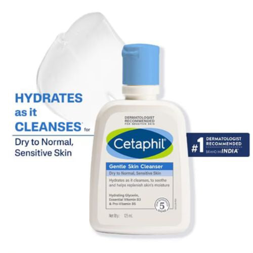 Gentle Skin Cleanser for Dry to Normal Sensitive Skin | Soap-Free, Non-Irritating Daily Cleanser|125ml