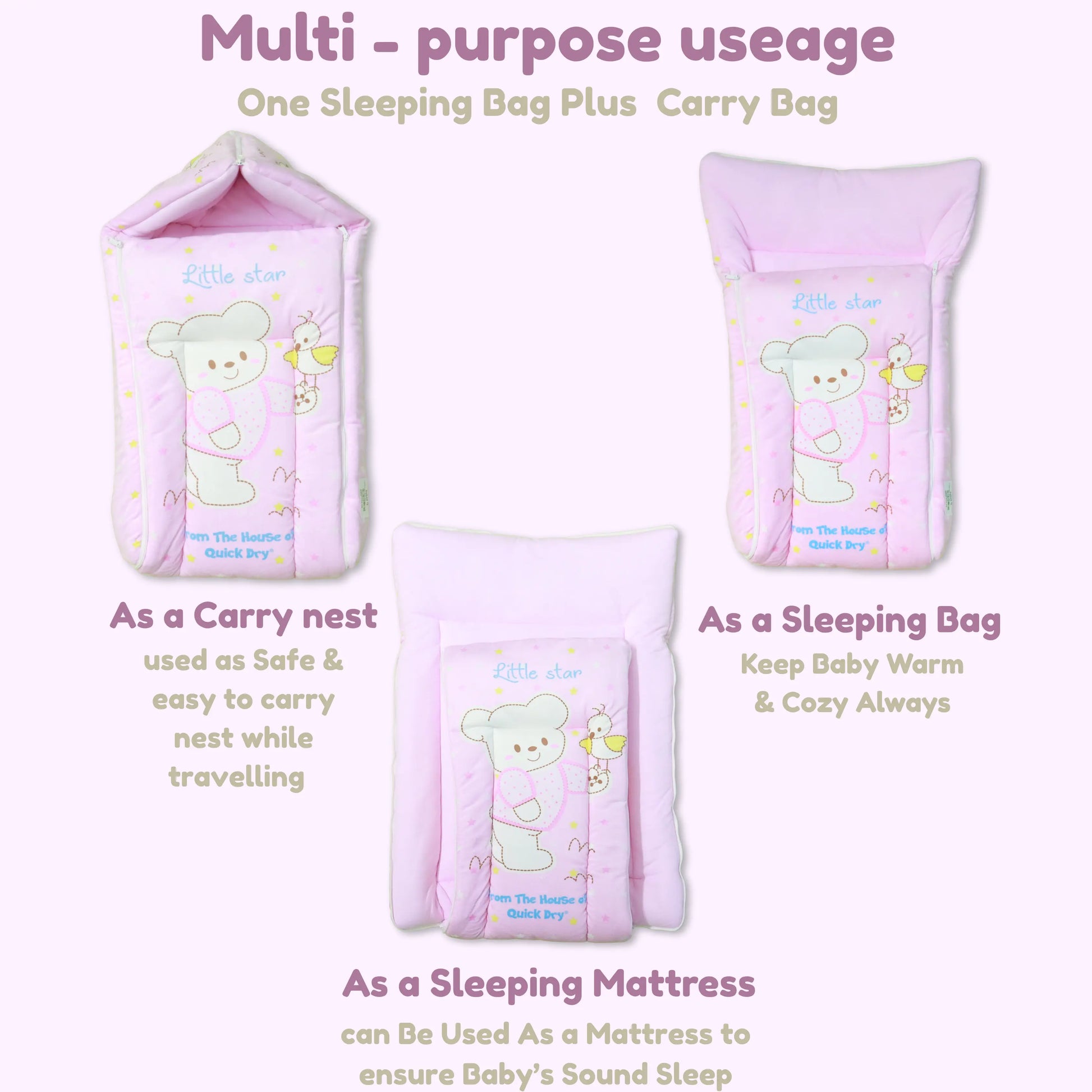 Cotton Baby Carry Bed | Baby Carry Nest | Baby Carrier babee D